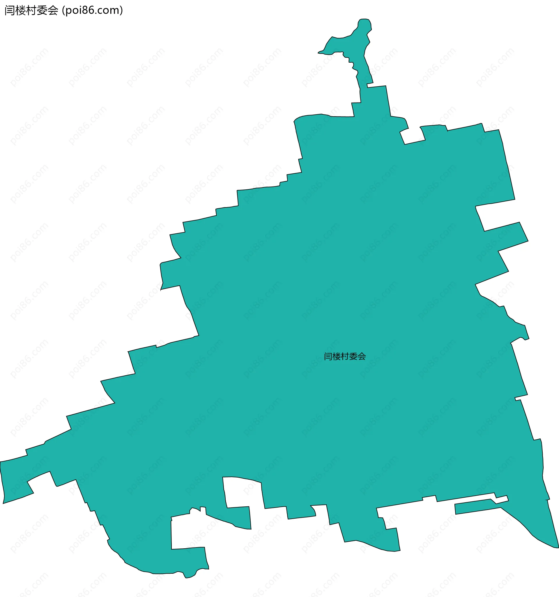 闫楼村委会边界地图