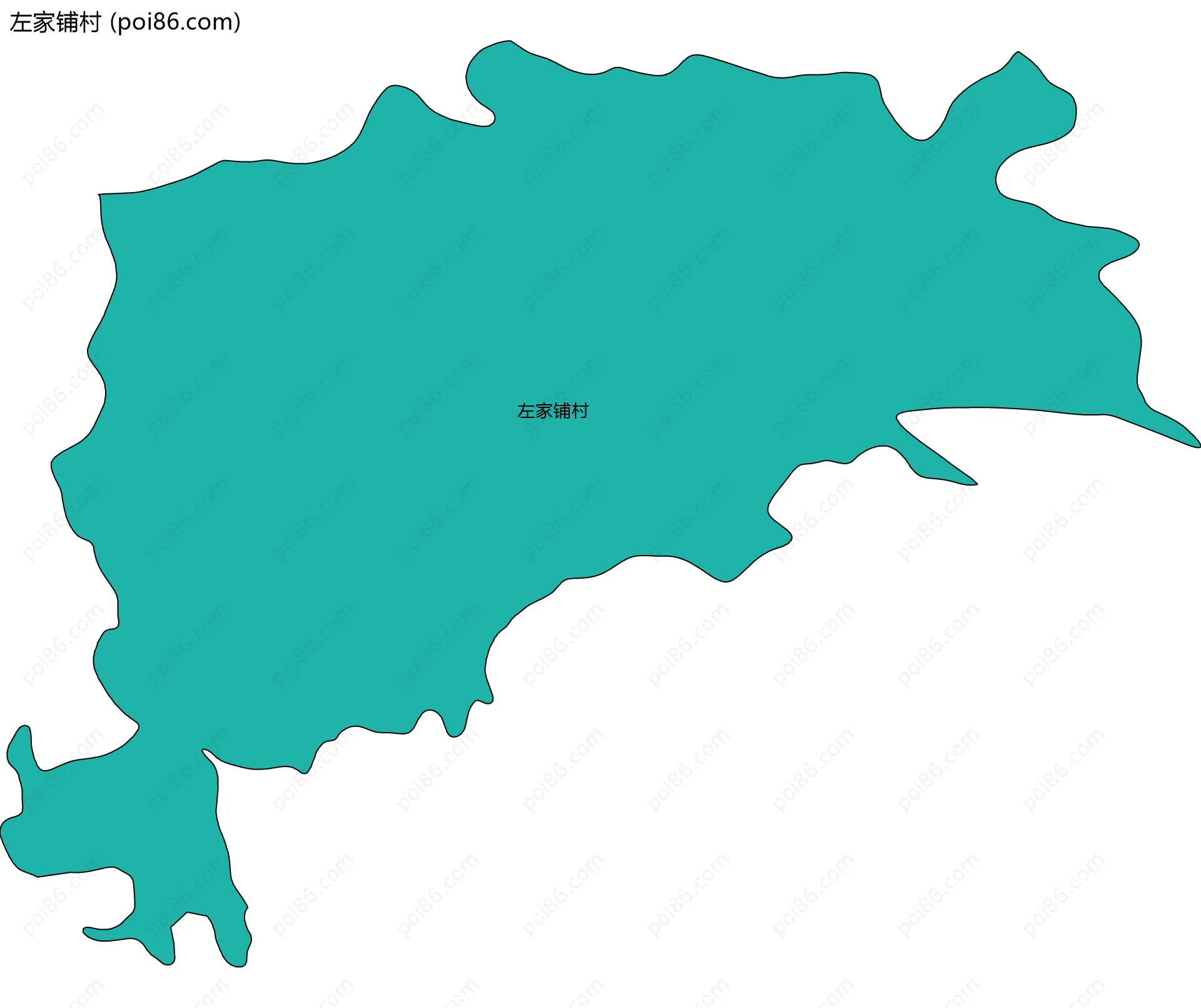 左家铺村边界地图
