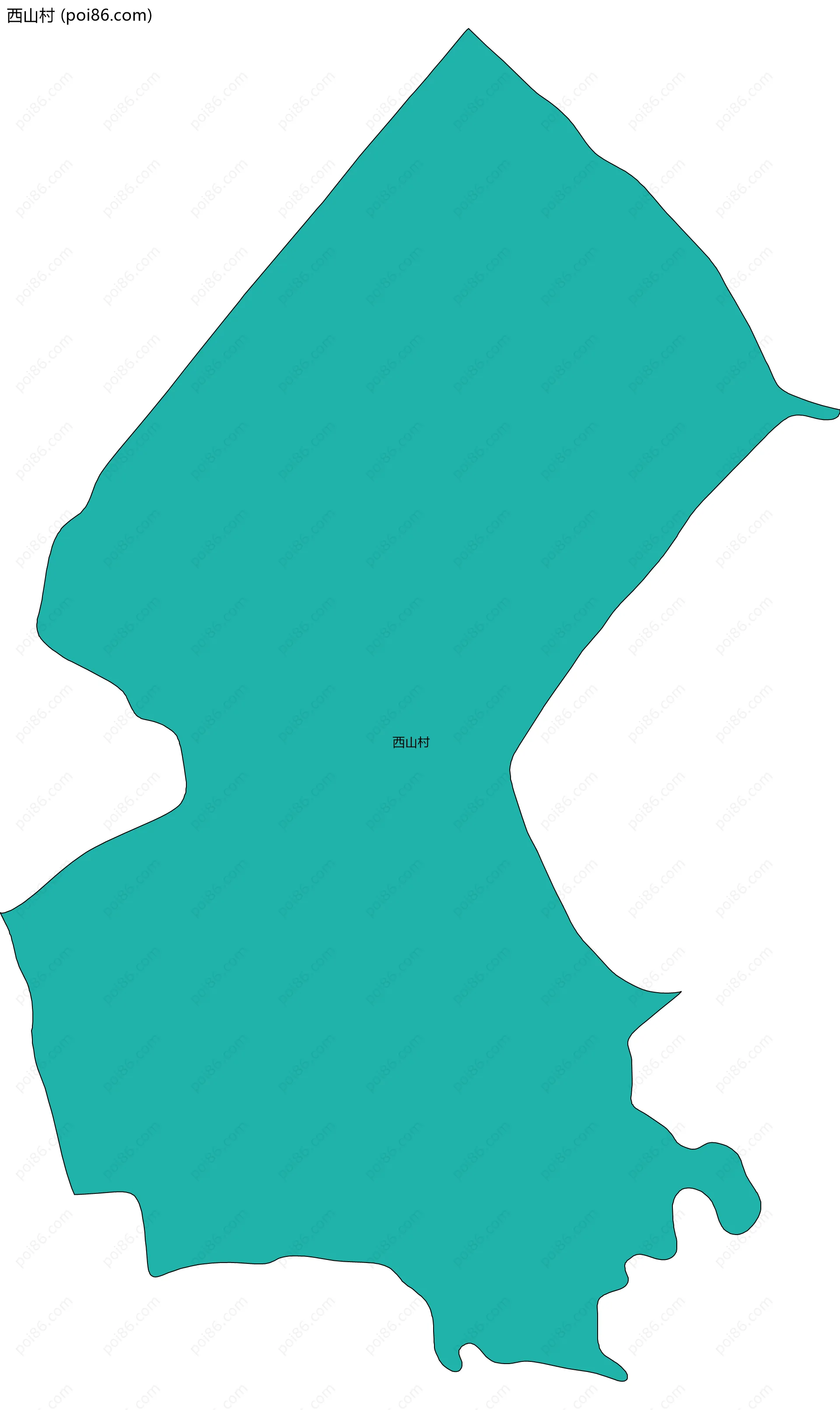 西山村边界地图