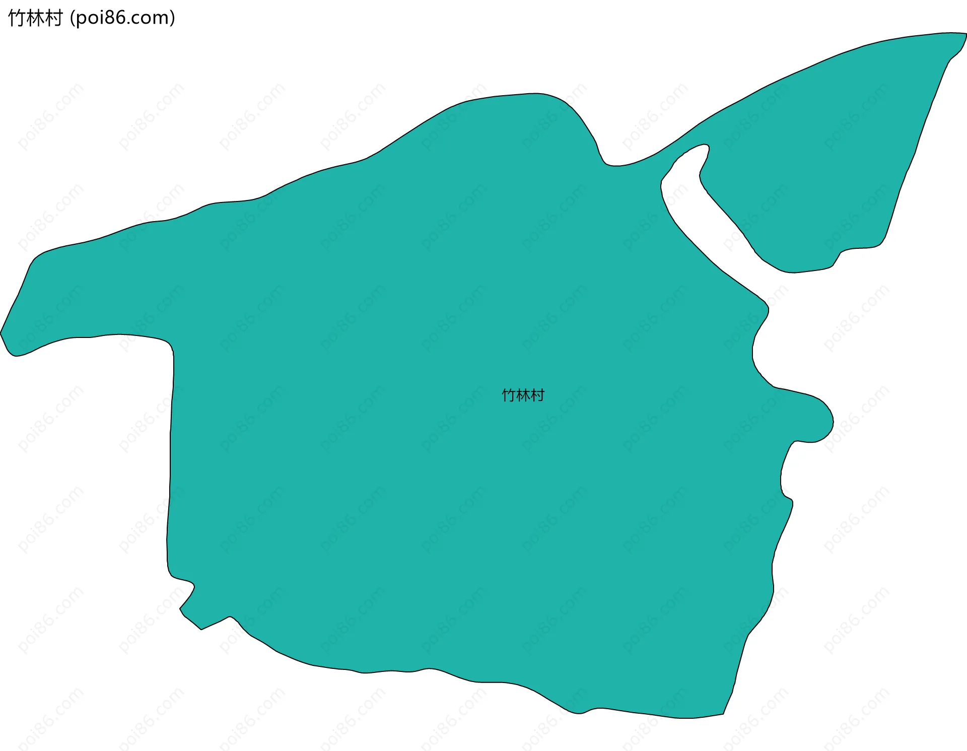 竹林村边界地图