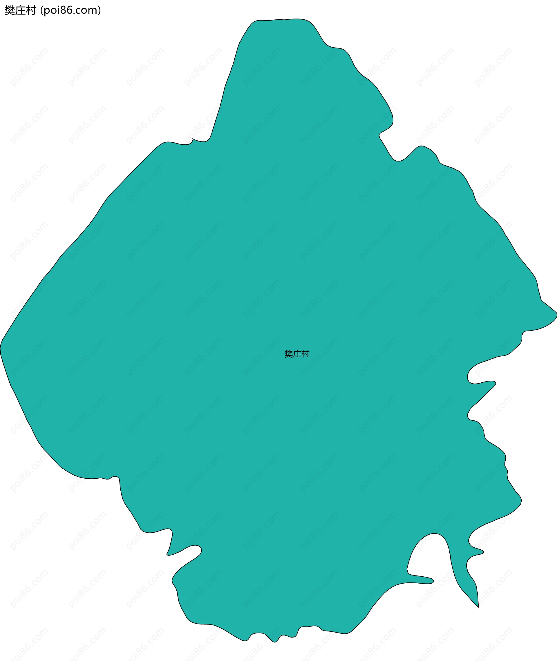 樊庄村边界地图