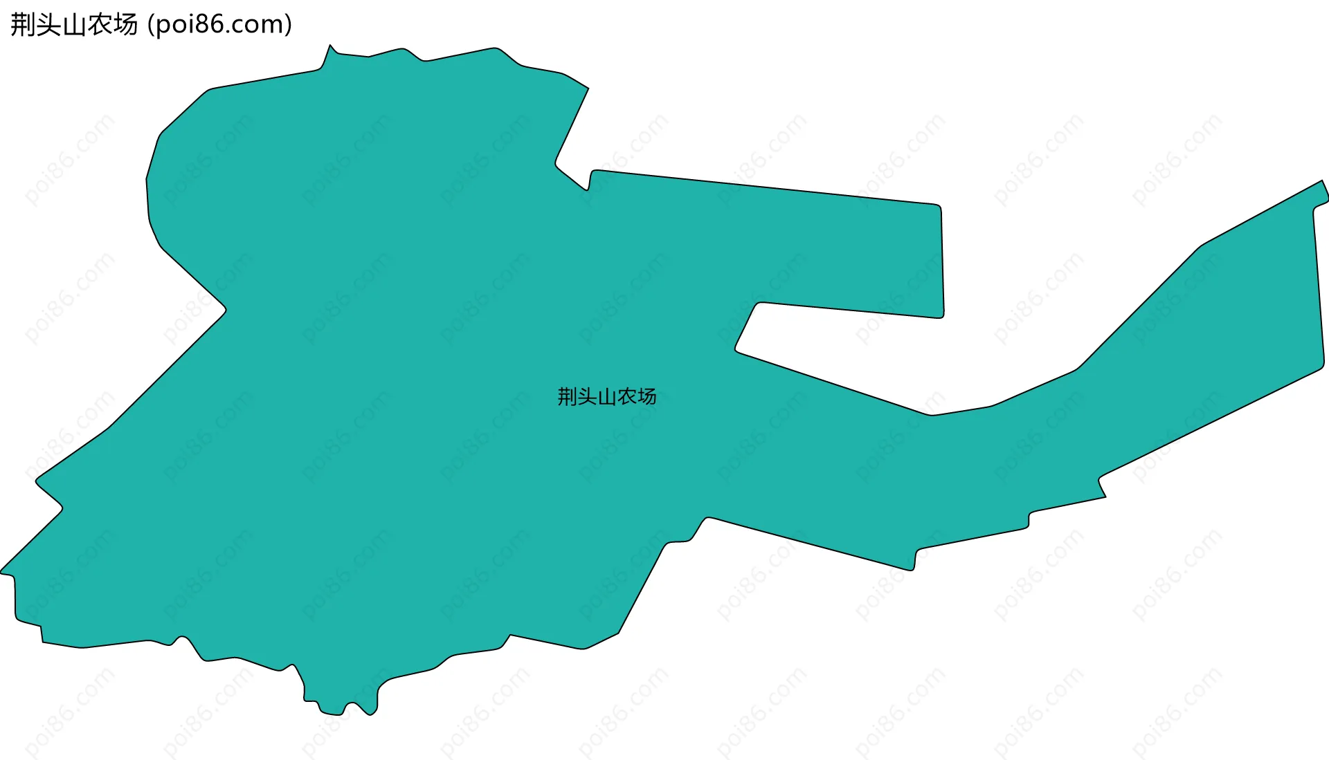 荆头山农场边界地图(五级行政区划)