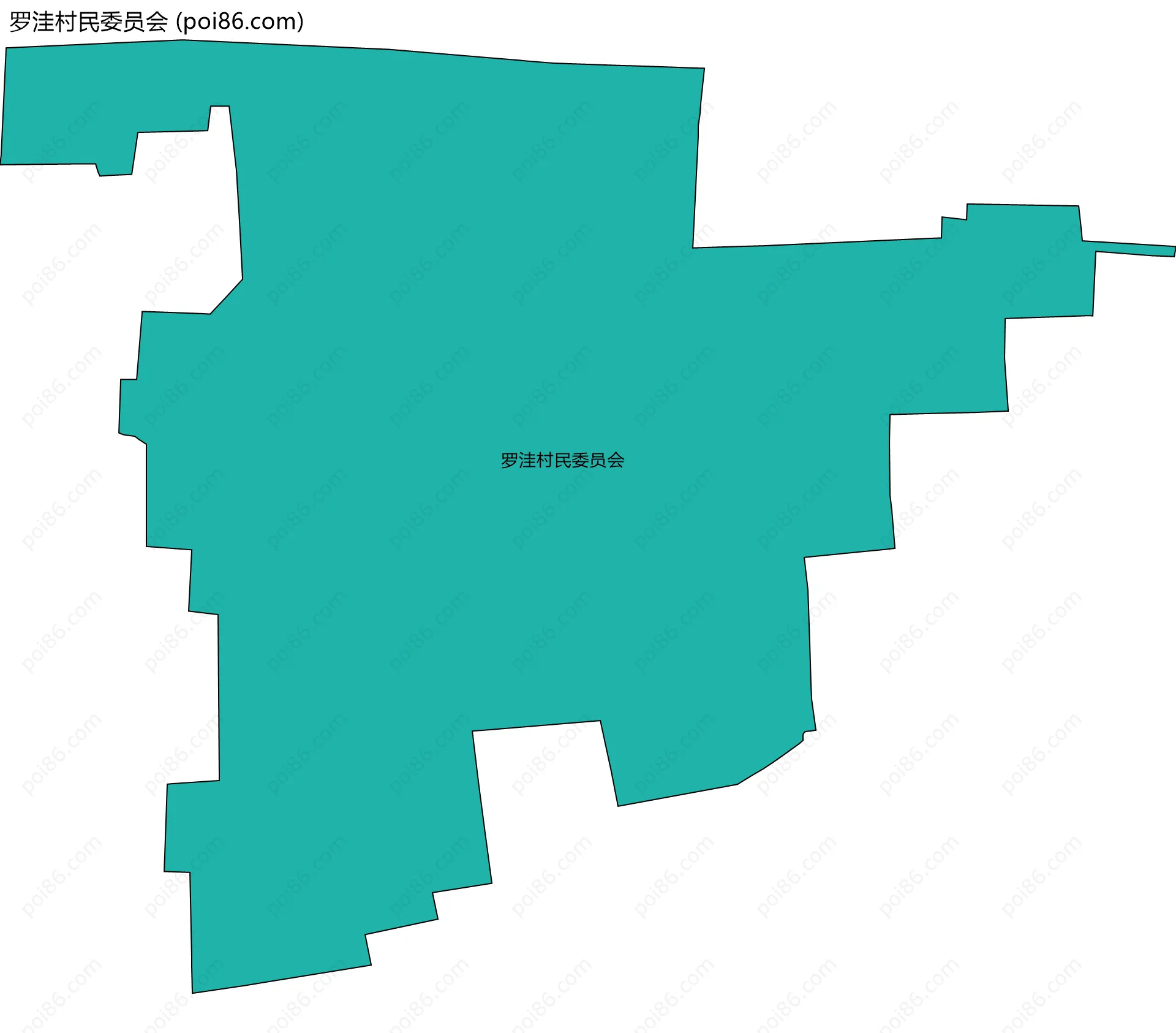 罗洼村民委员会边界地图