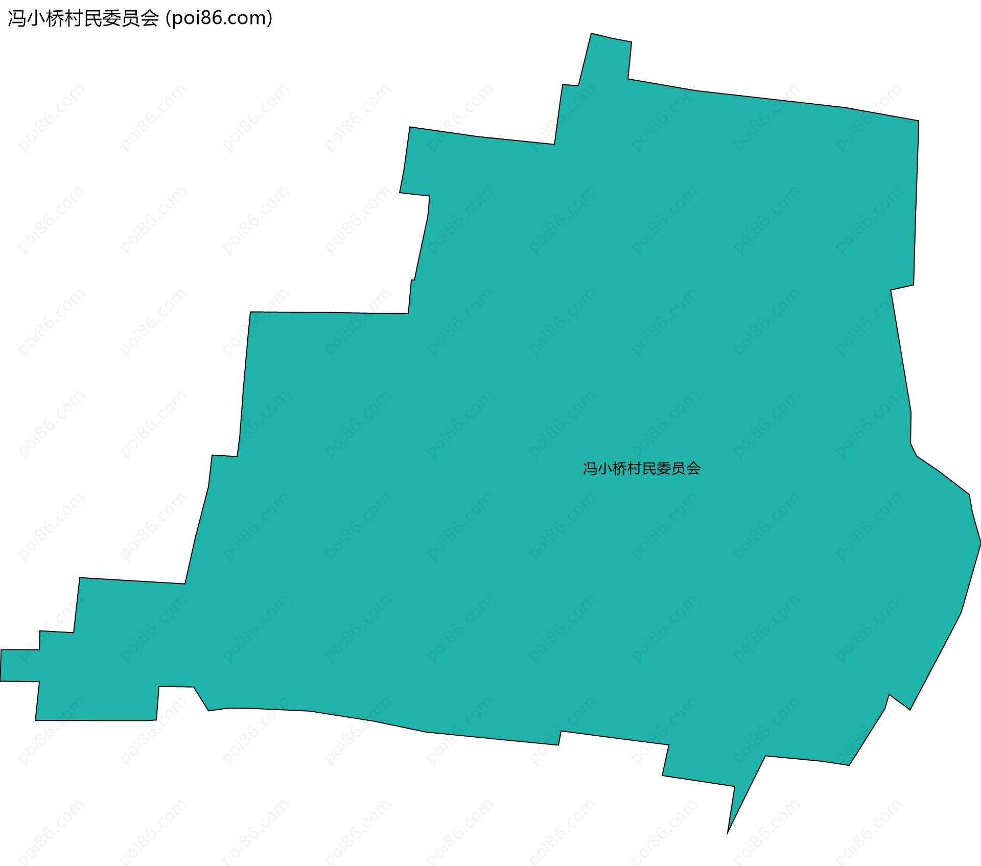 冯小桥村民委员会边界地图