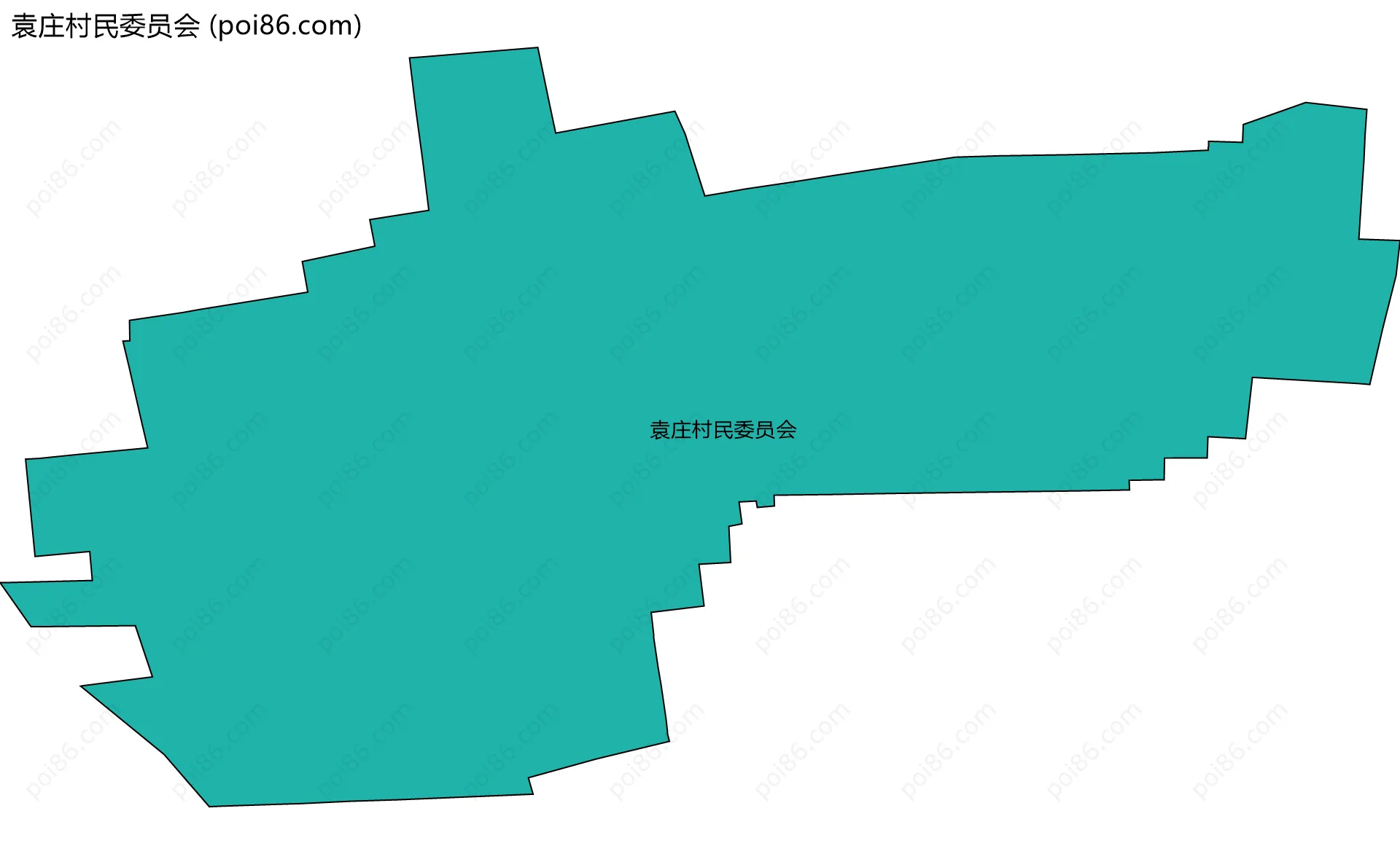 袁庄村民委员会边界地图