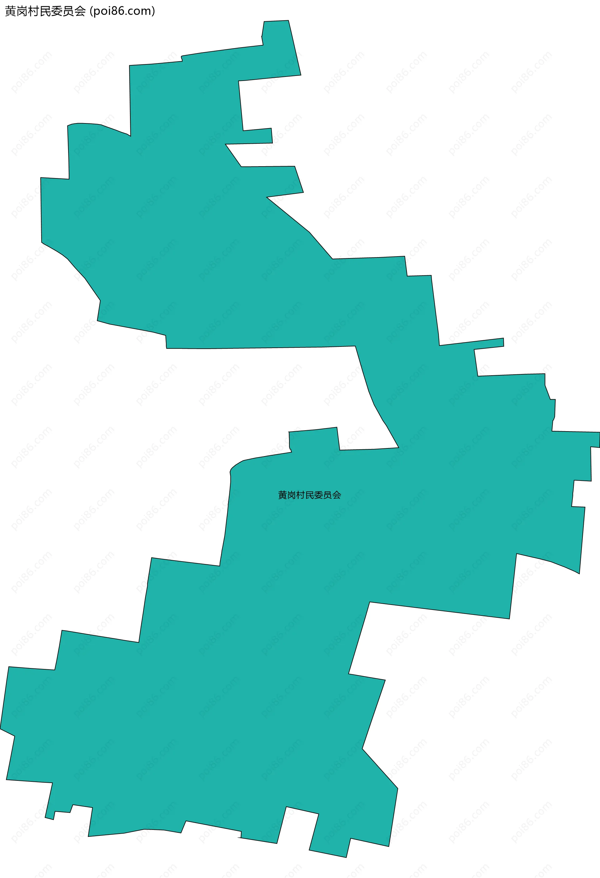 黄岗村民委员会边界地图