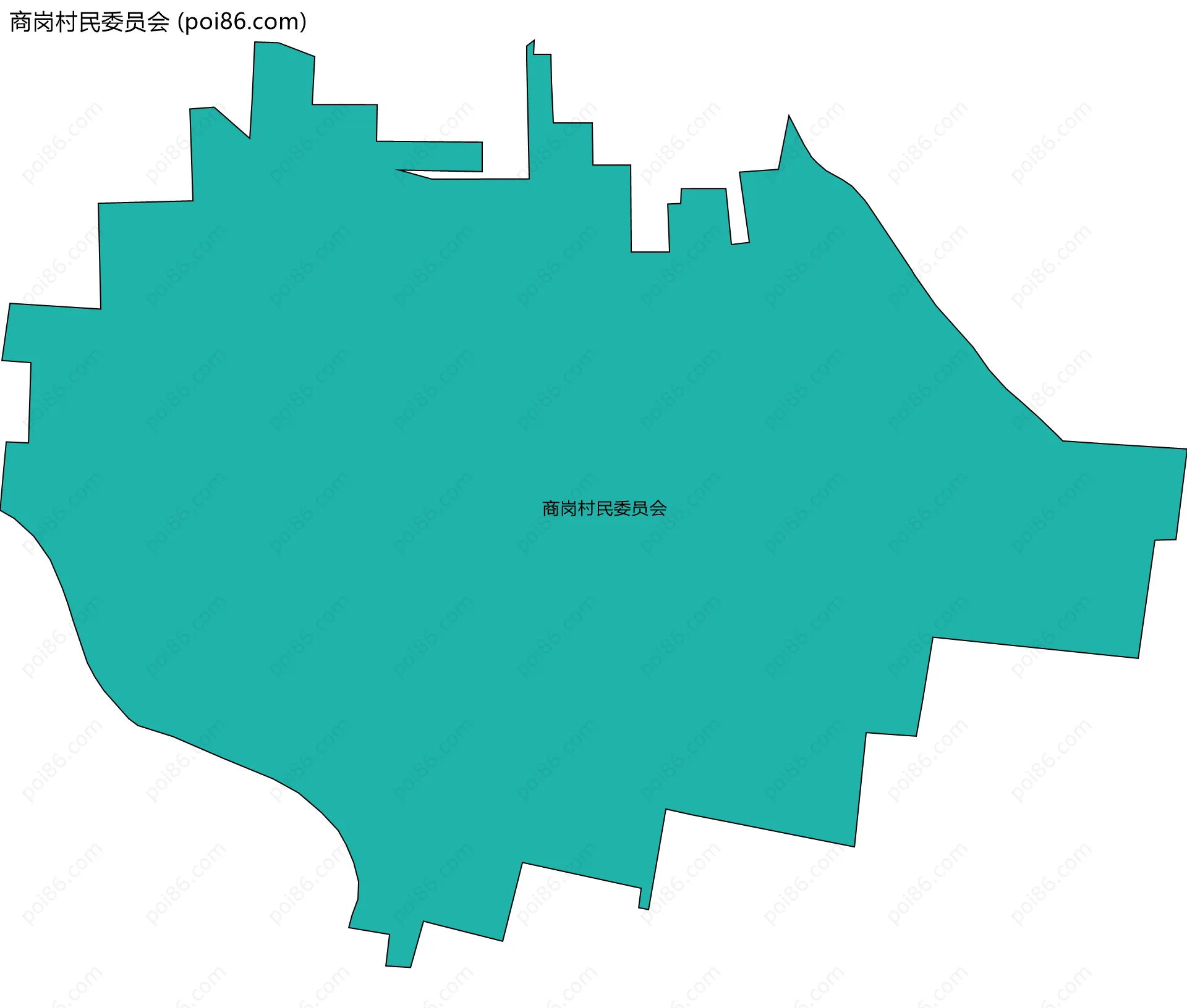商岗村民委员会边界地图