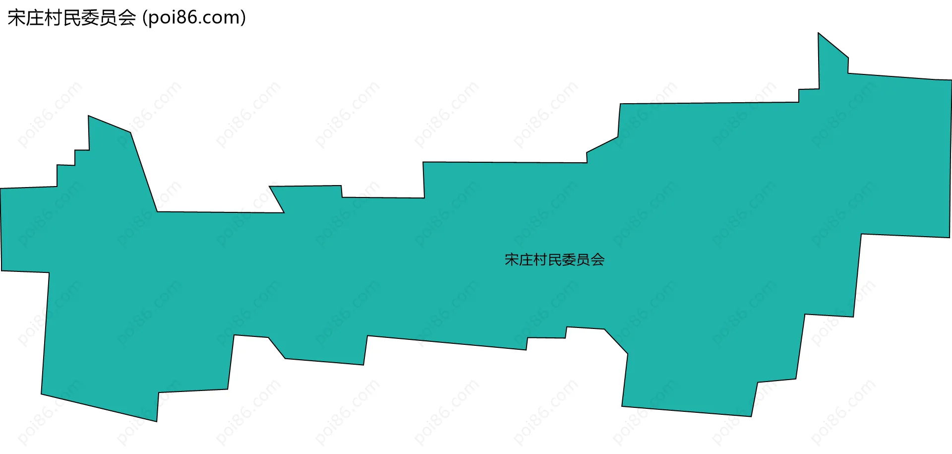 宋庄村民委员会边界地图