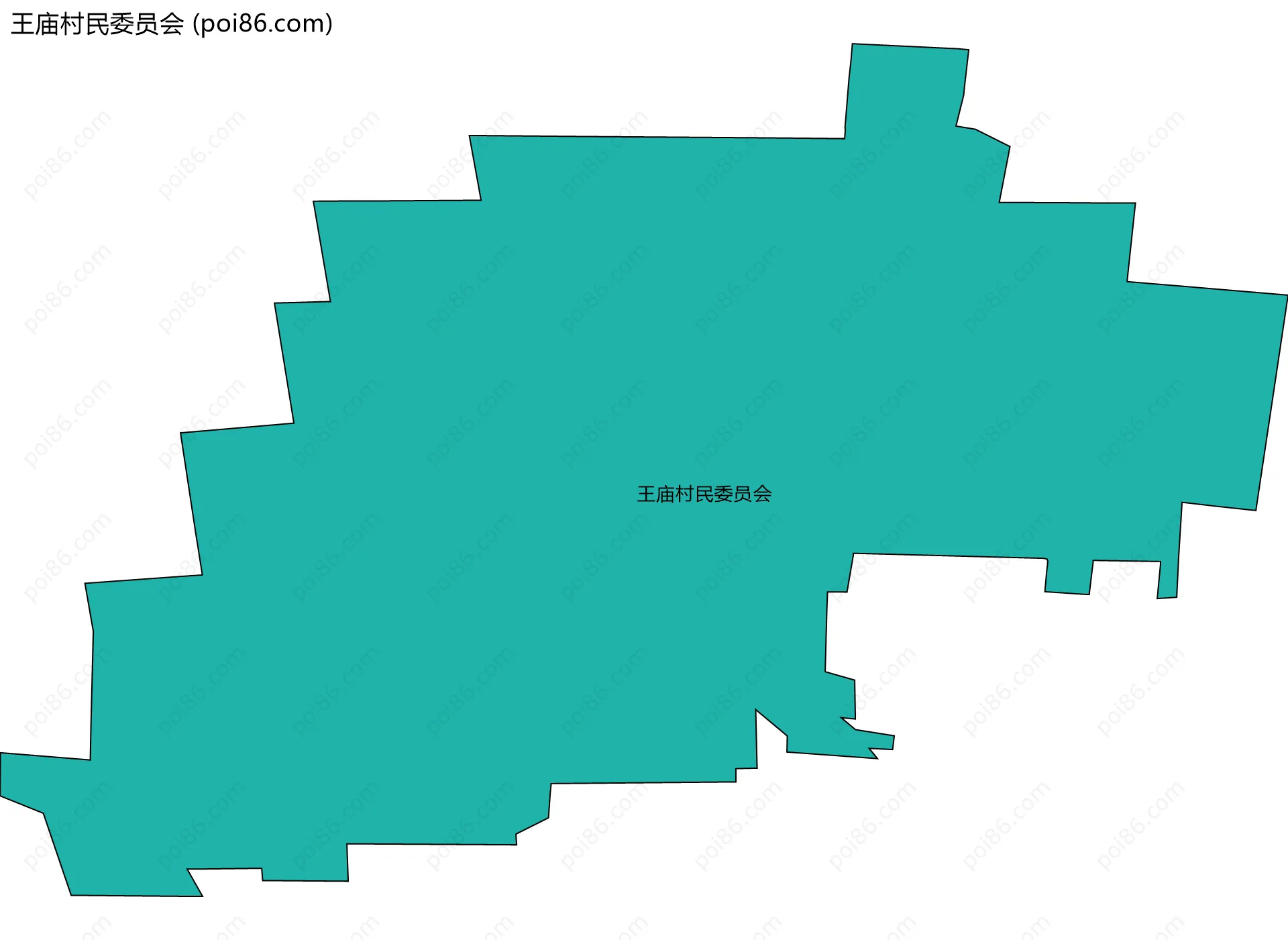王庙村民委员会边界地图