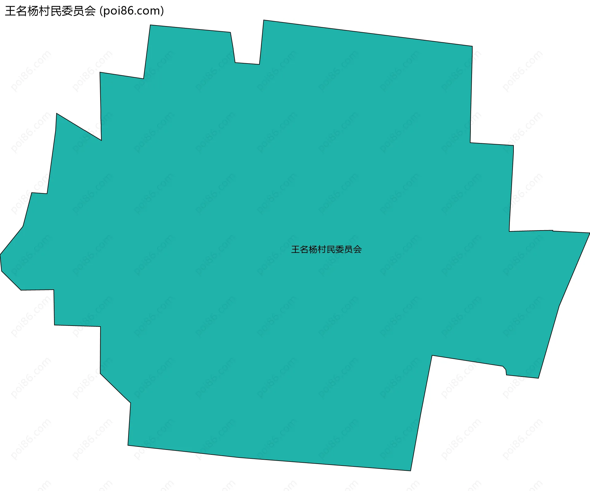 王名杨村民委员会边界地图