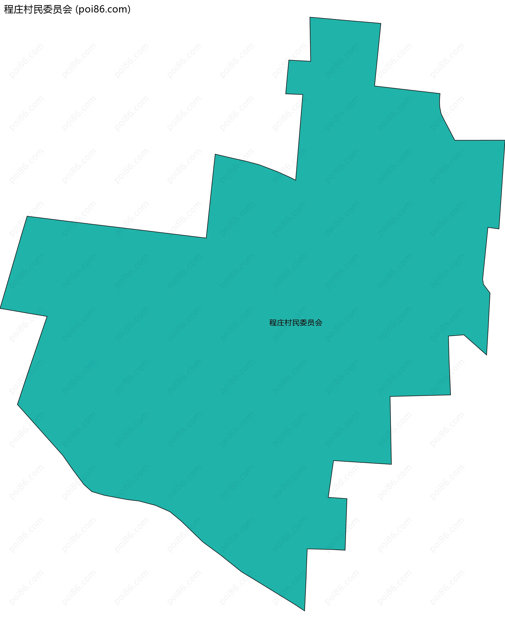 程庄村民委员会边界地图