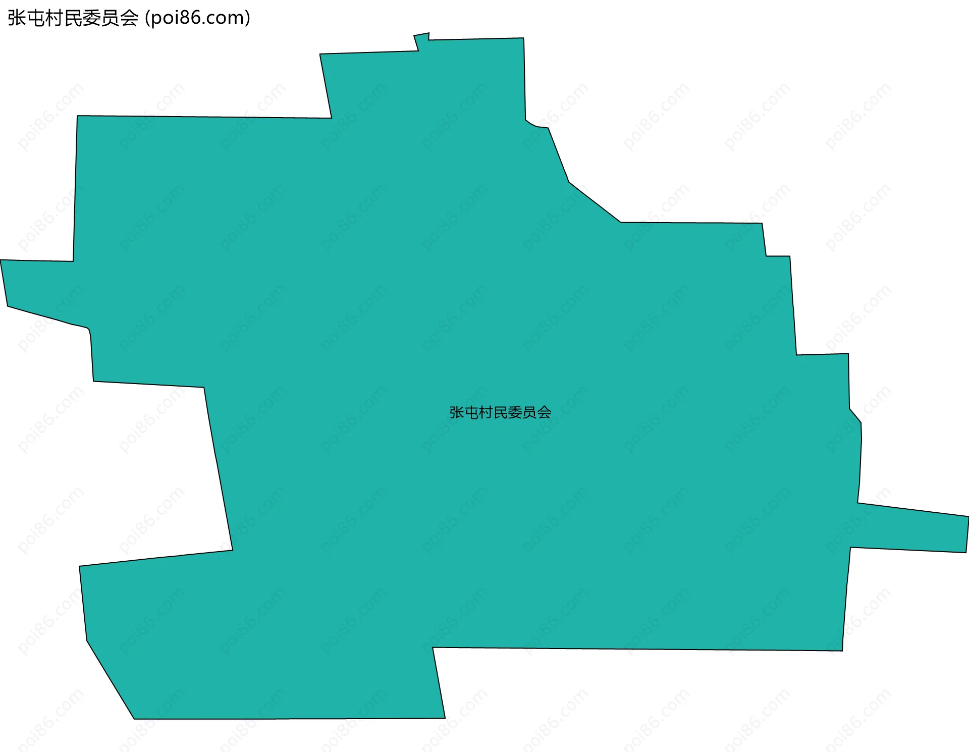 张屯村民委员会边界地图