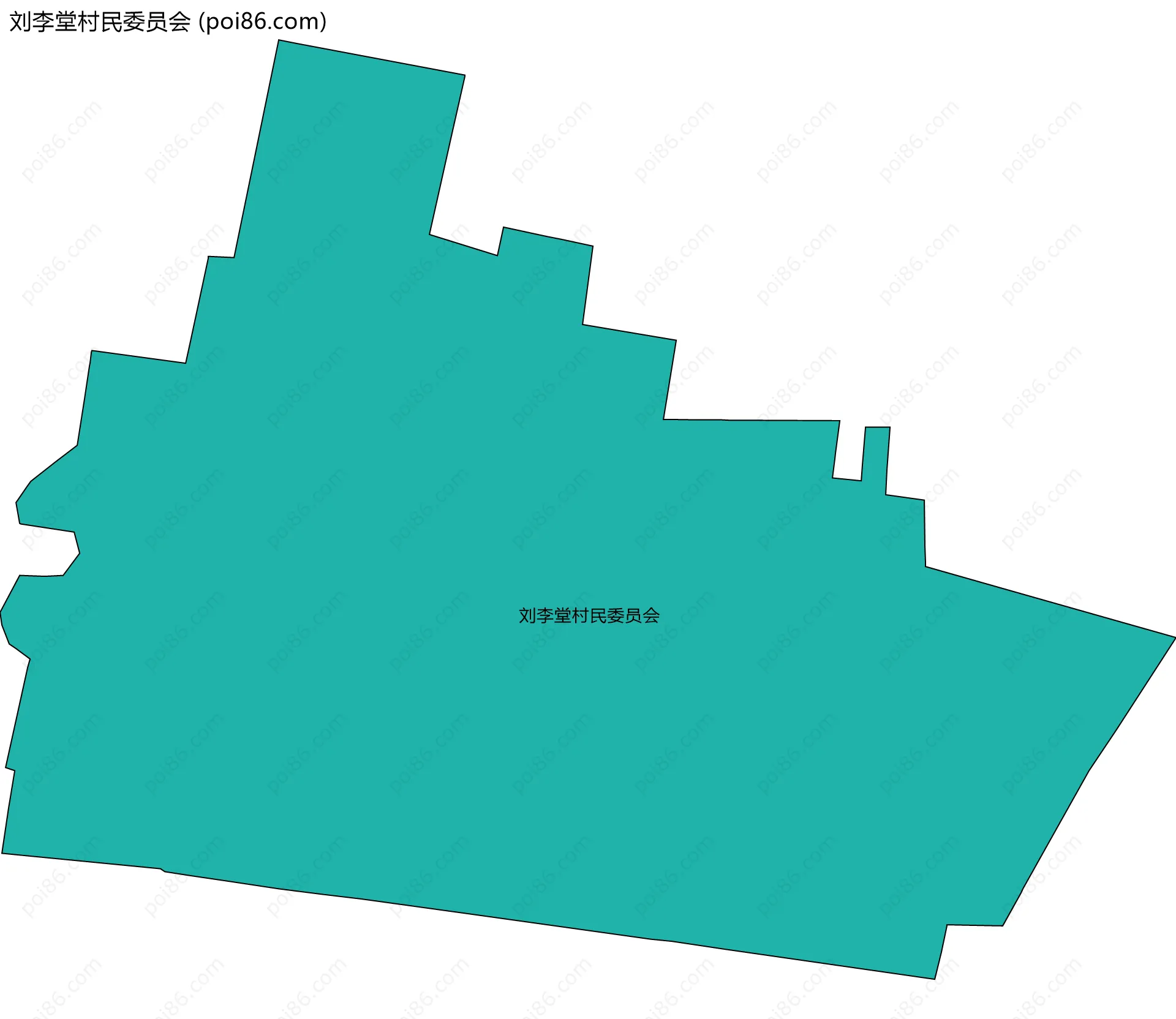 刘李堂村民委员会边界地图