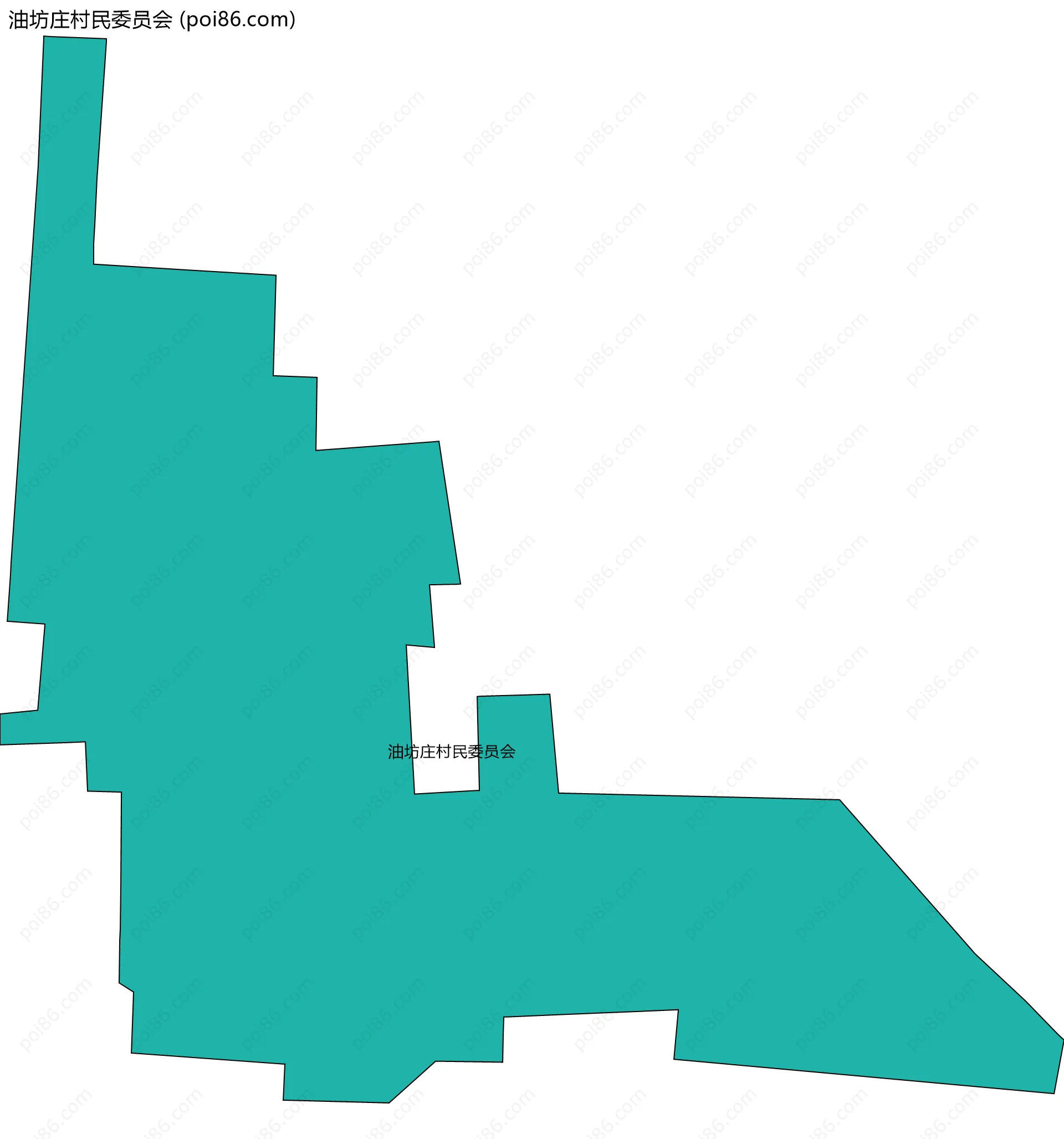 油坊庄村民委员会边界地图