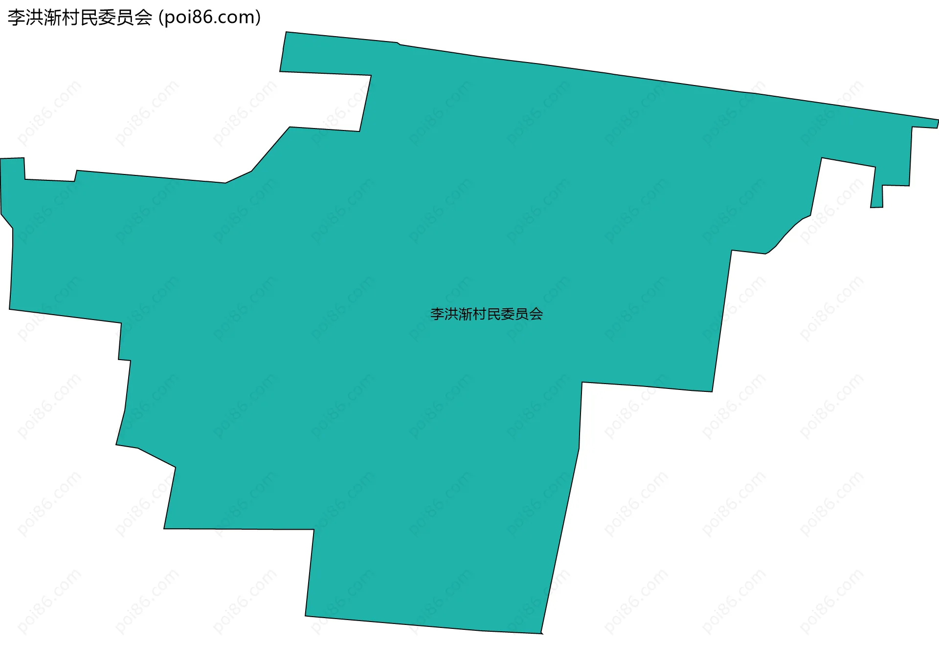 李洪渐村民委员会边界地图