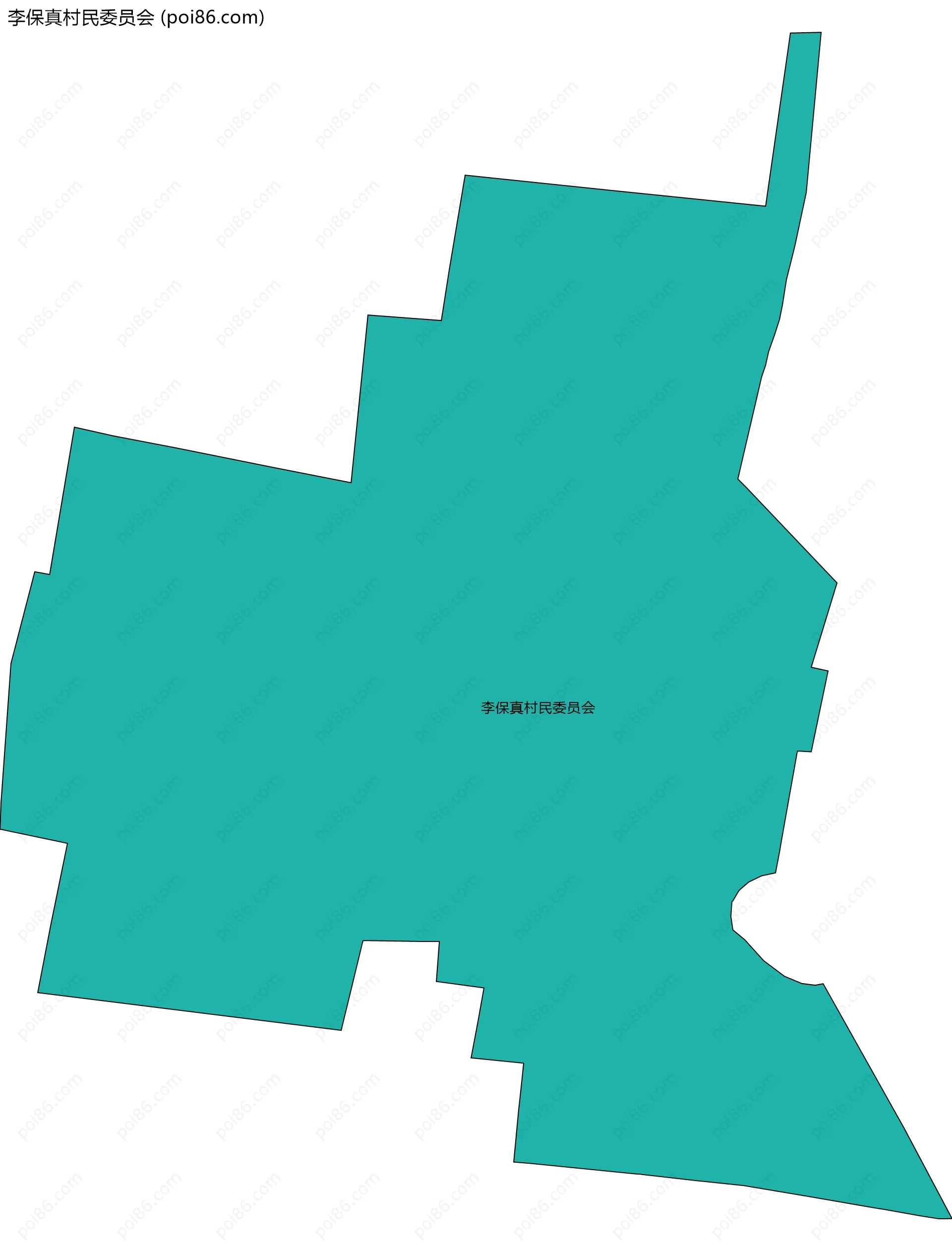 李保真村民委员会边界地图