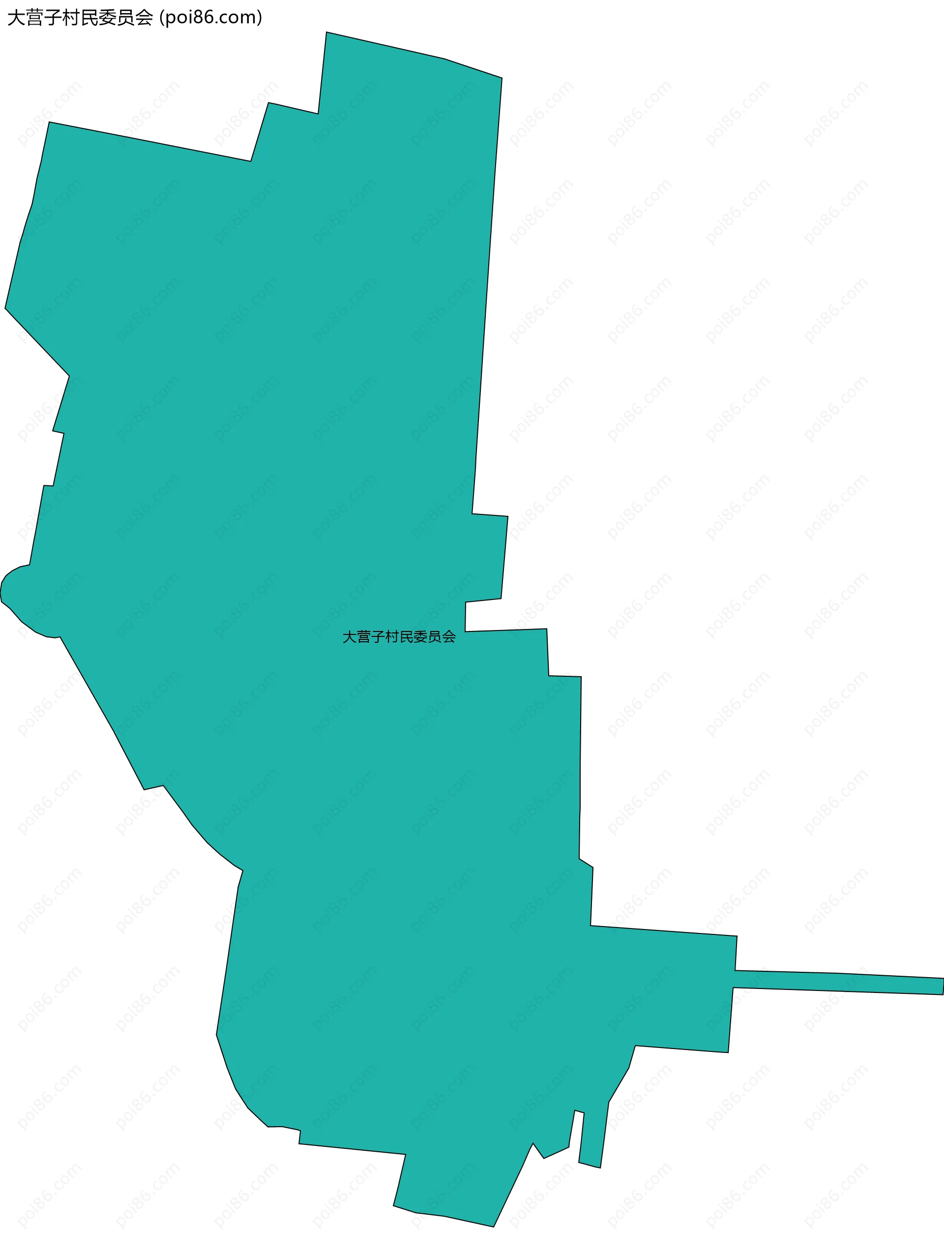 大营子村民委员会边界地图