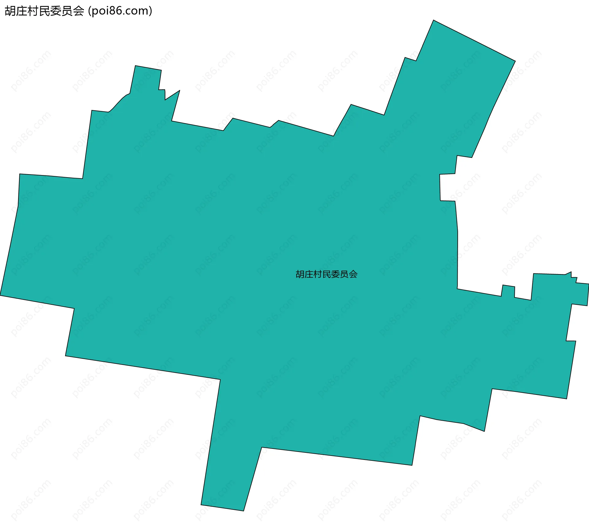 胡庄村民委员会边界地图