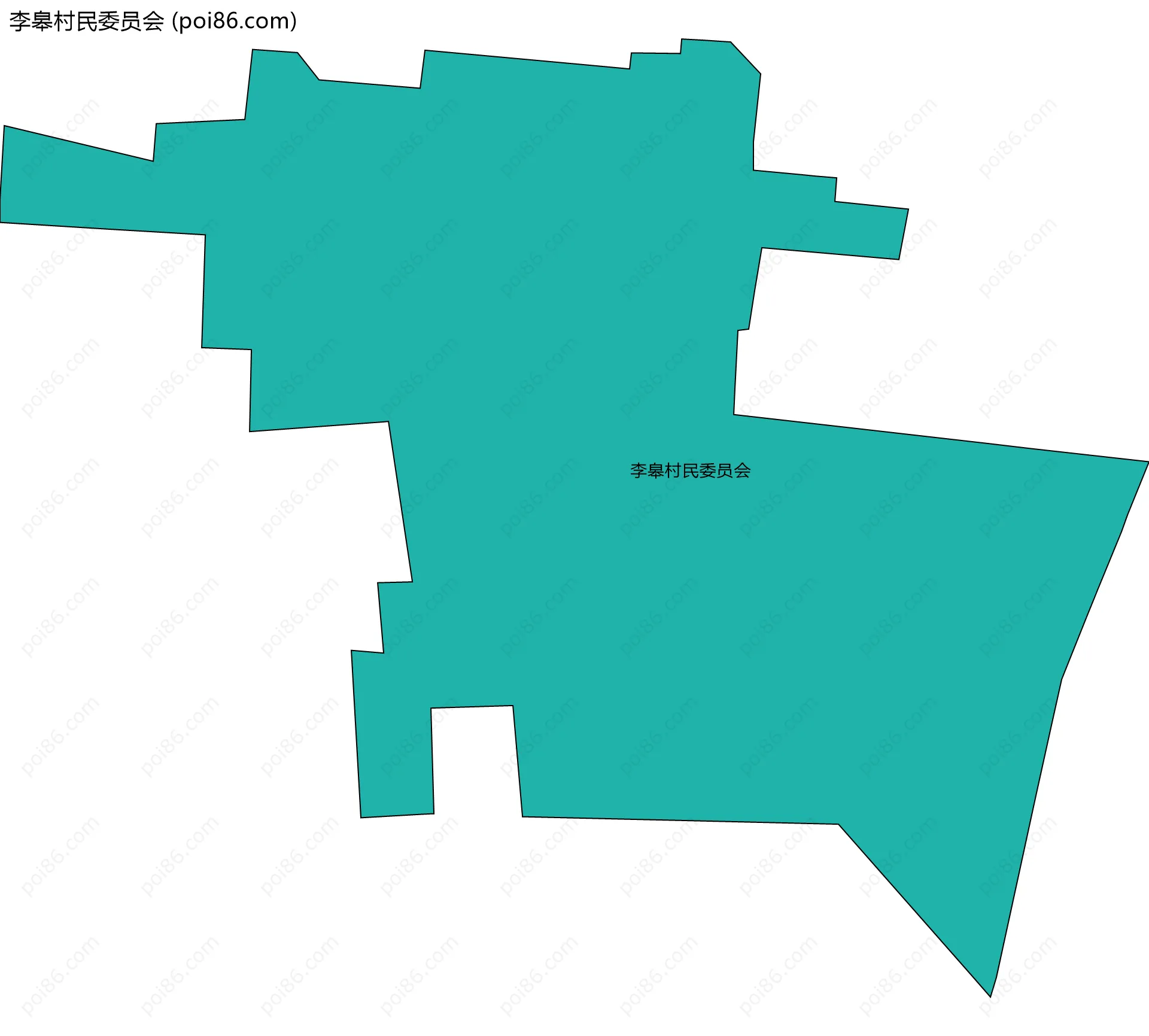 李皋村民委员会边界地图