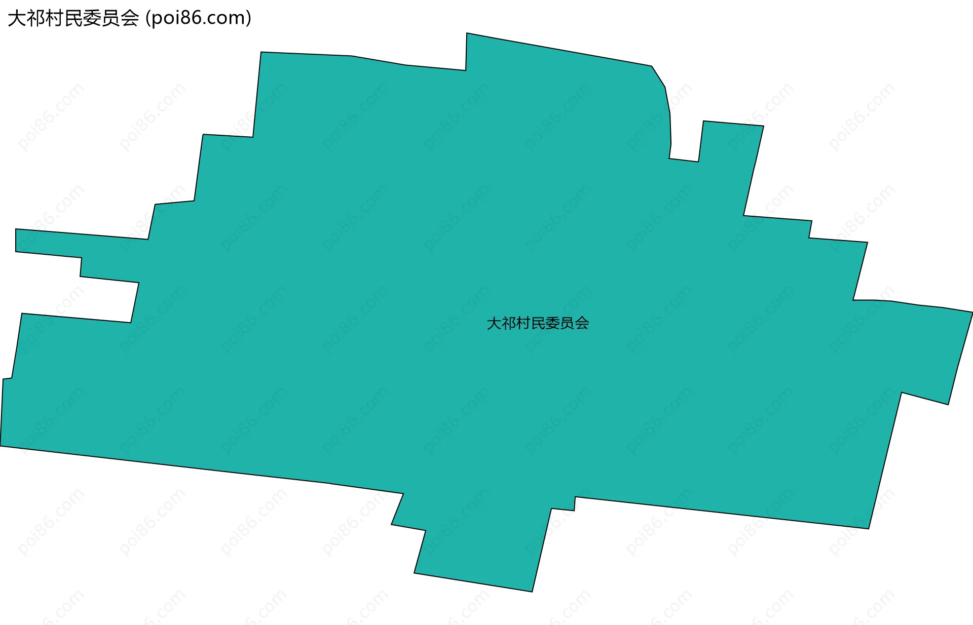 大祁村民委员会边界地图