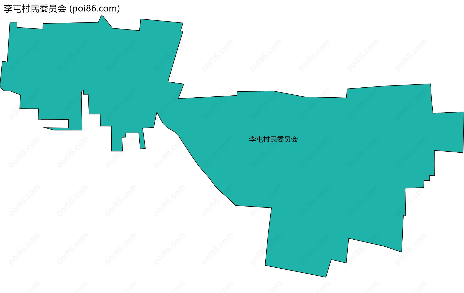 李屯村民委员会边界地图