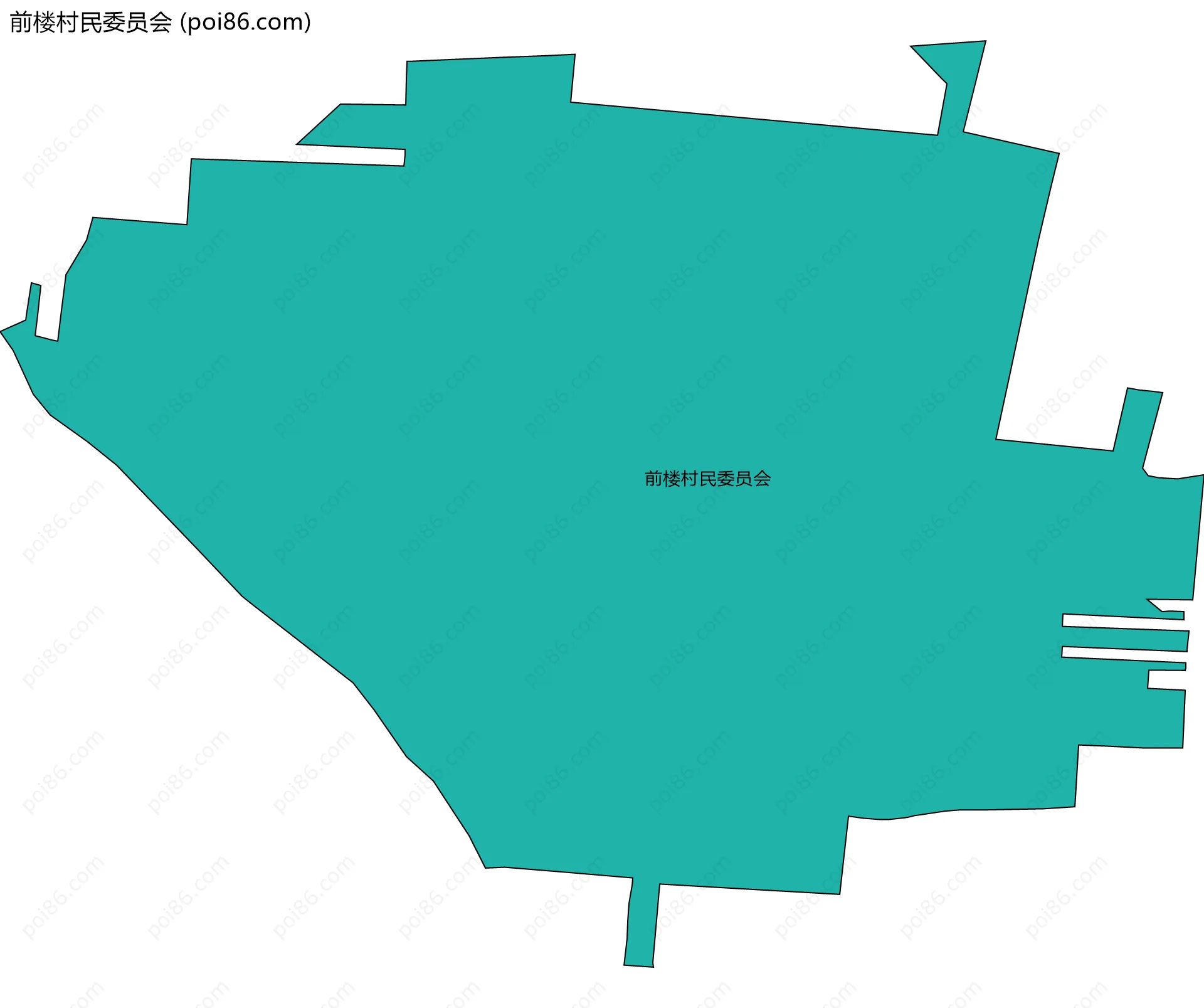 前楼村民委员会边界地图