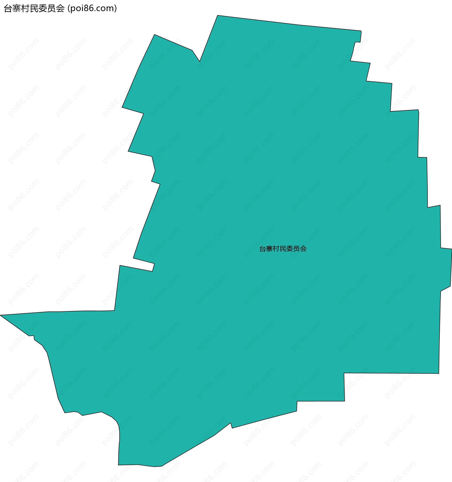 台寨村民委员会边界地图