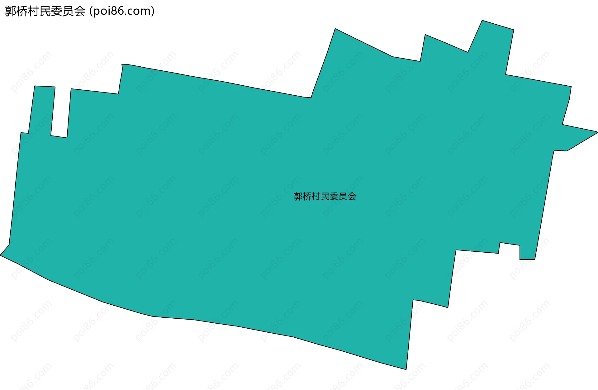 郭桥村民委员会边界地图