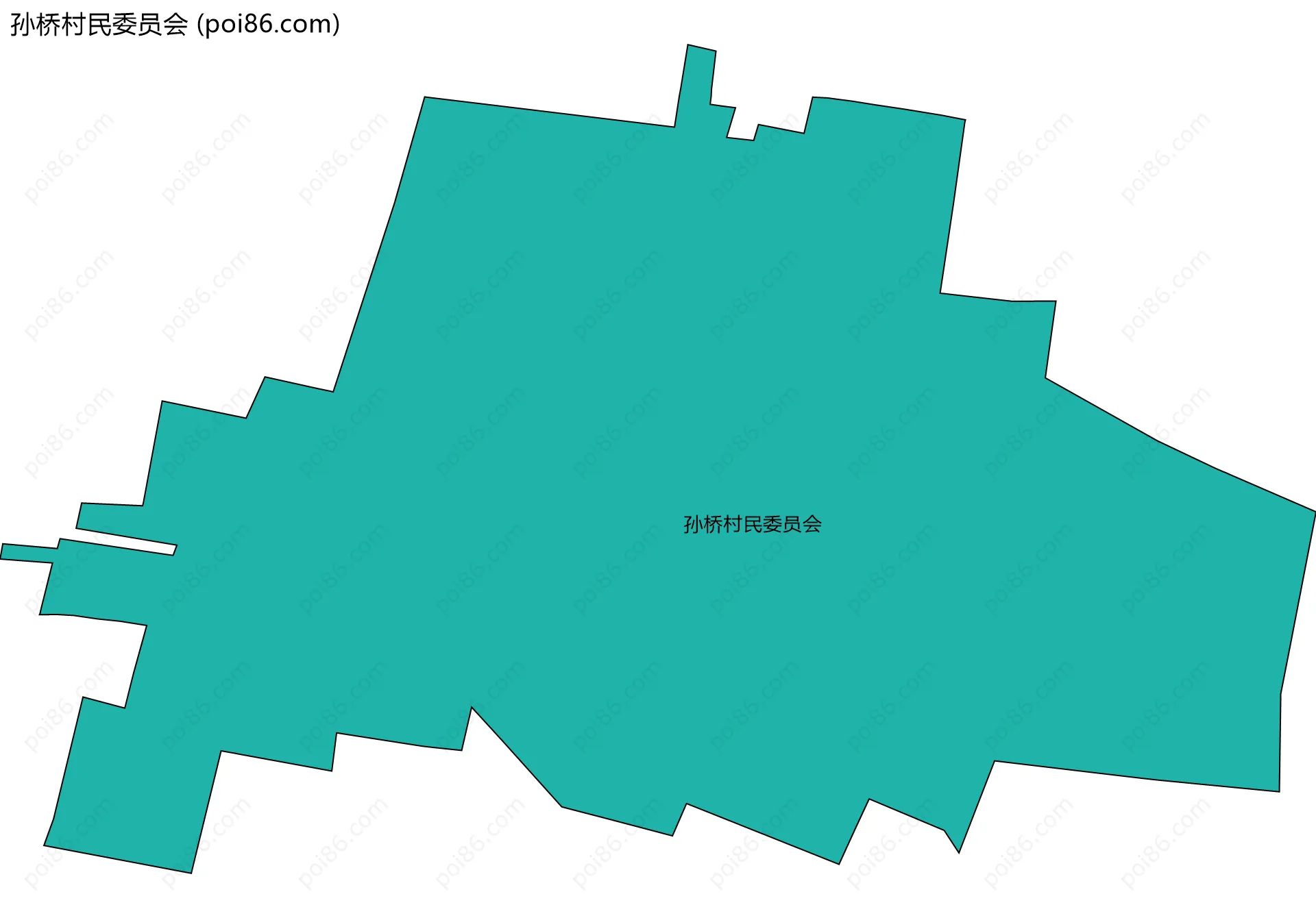 孙桥村民委员会边界地图