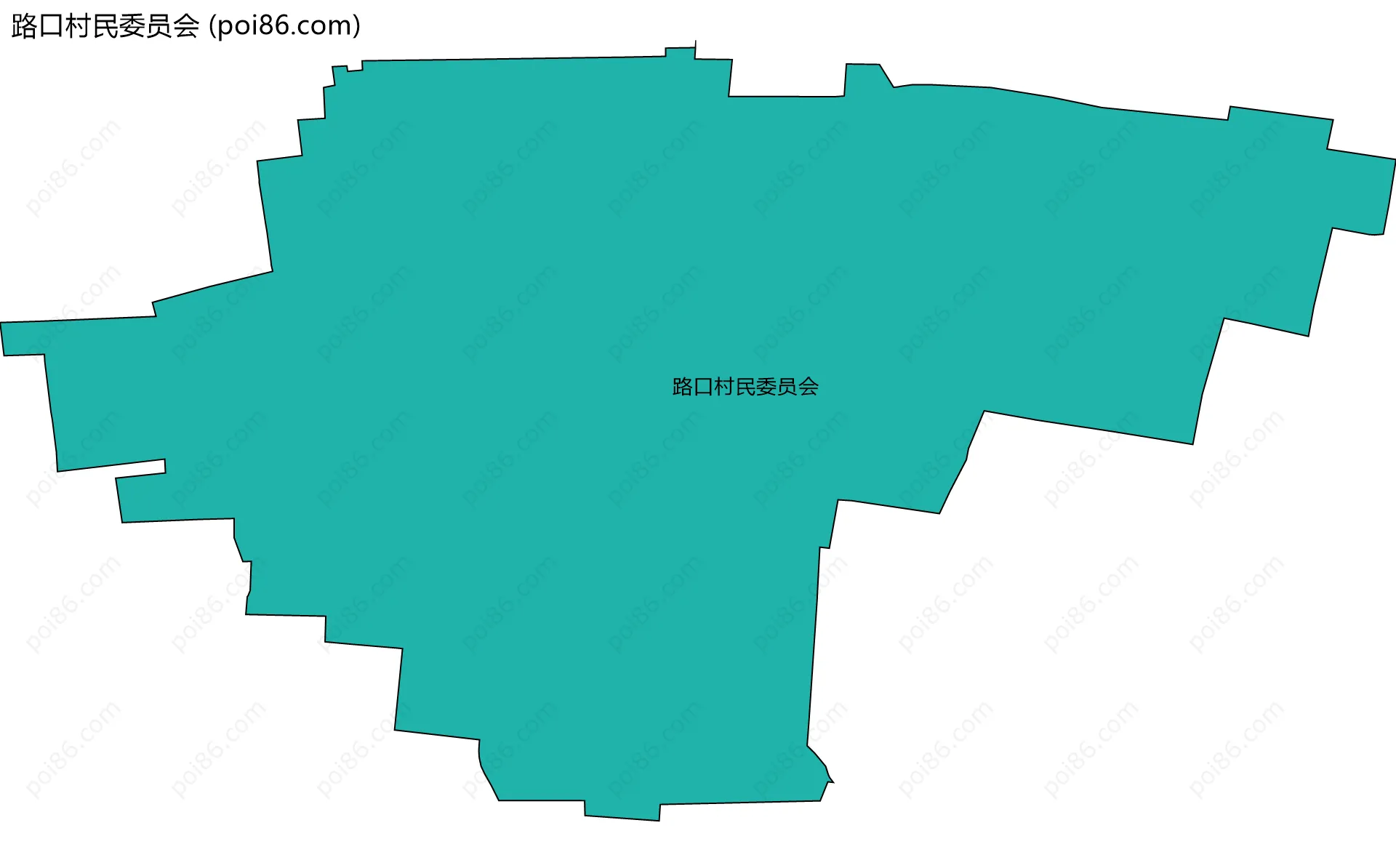 路口村民委员会边界地图