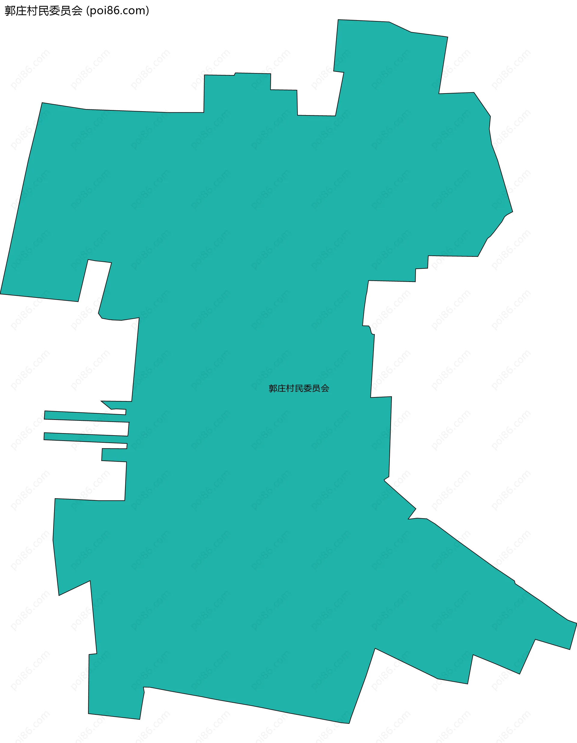 郭庄村民委员会边界地图