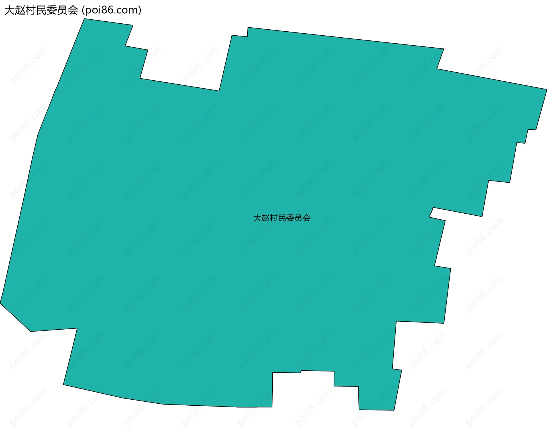 大赵村民委员会边界地图