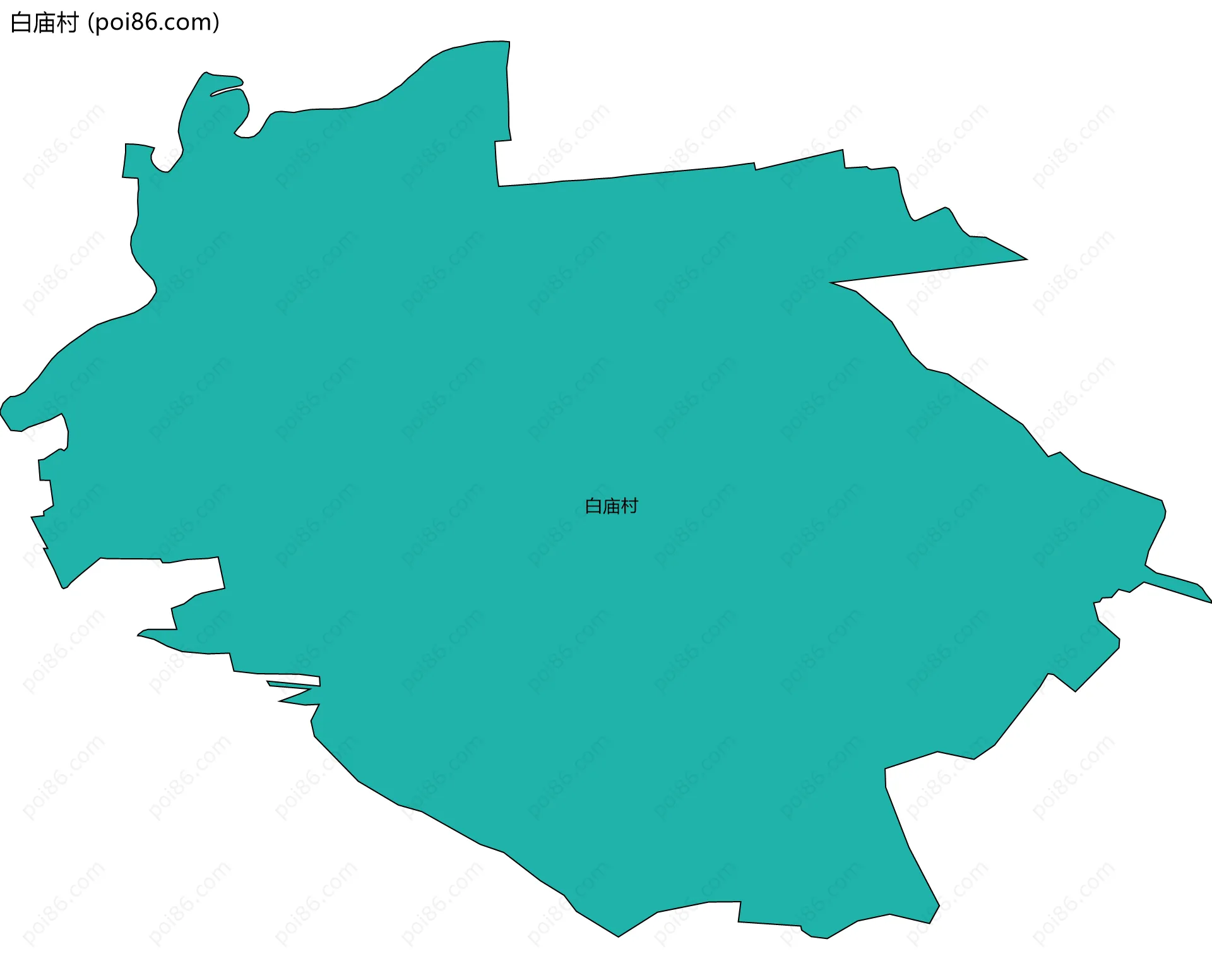 白庙村边界地图