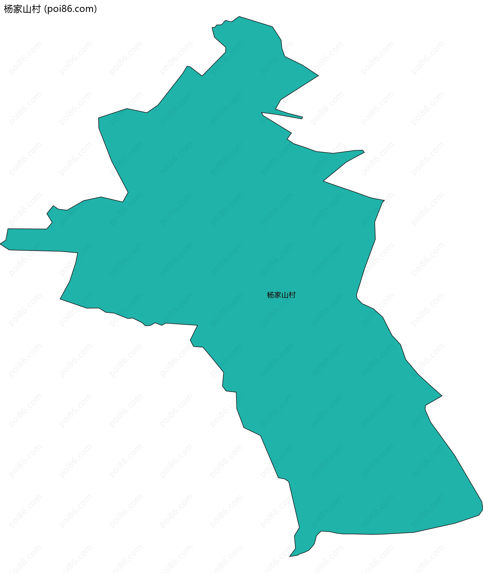 杨家山村边界地图