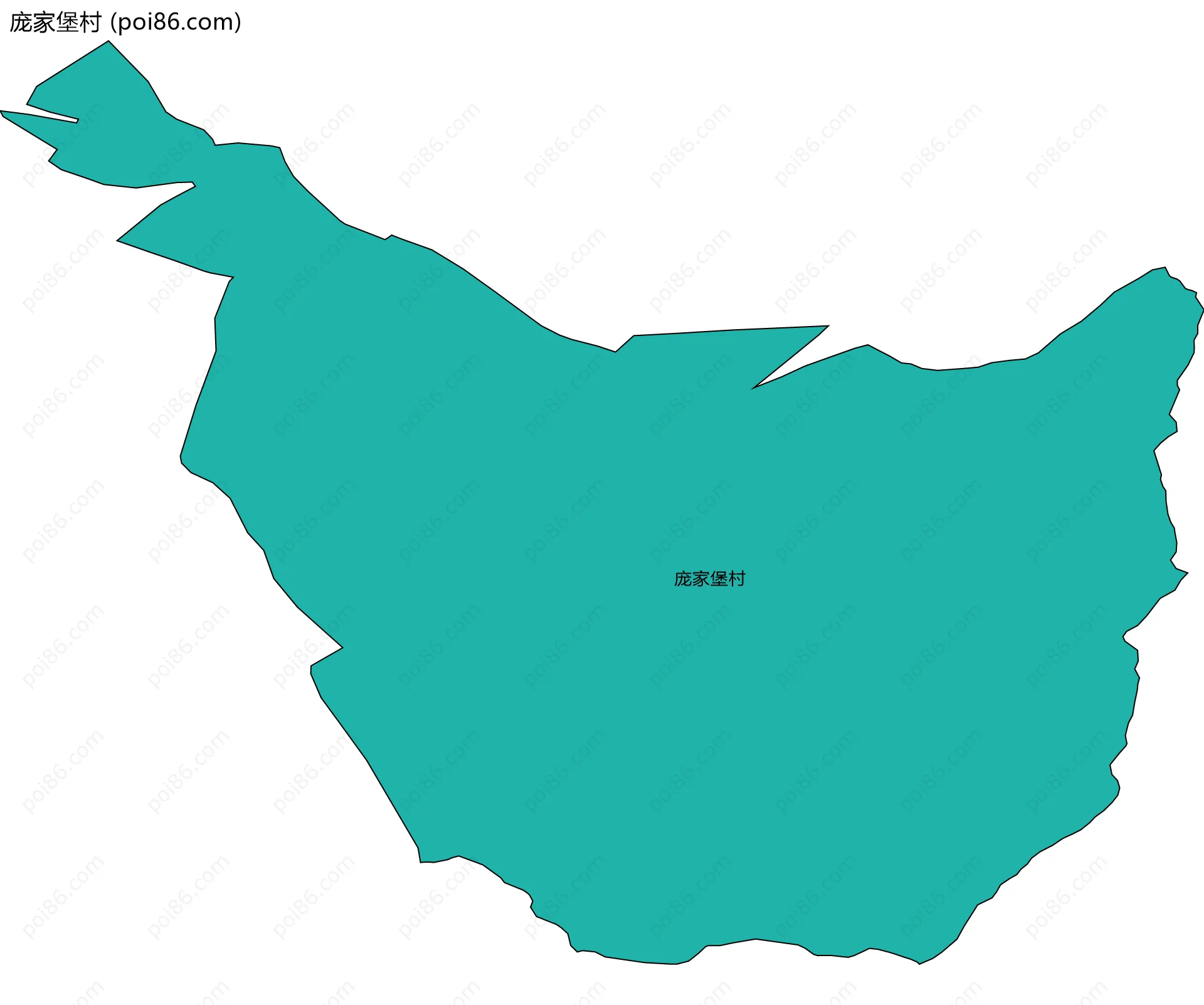 庞家堡村边界地图