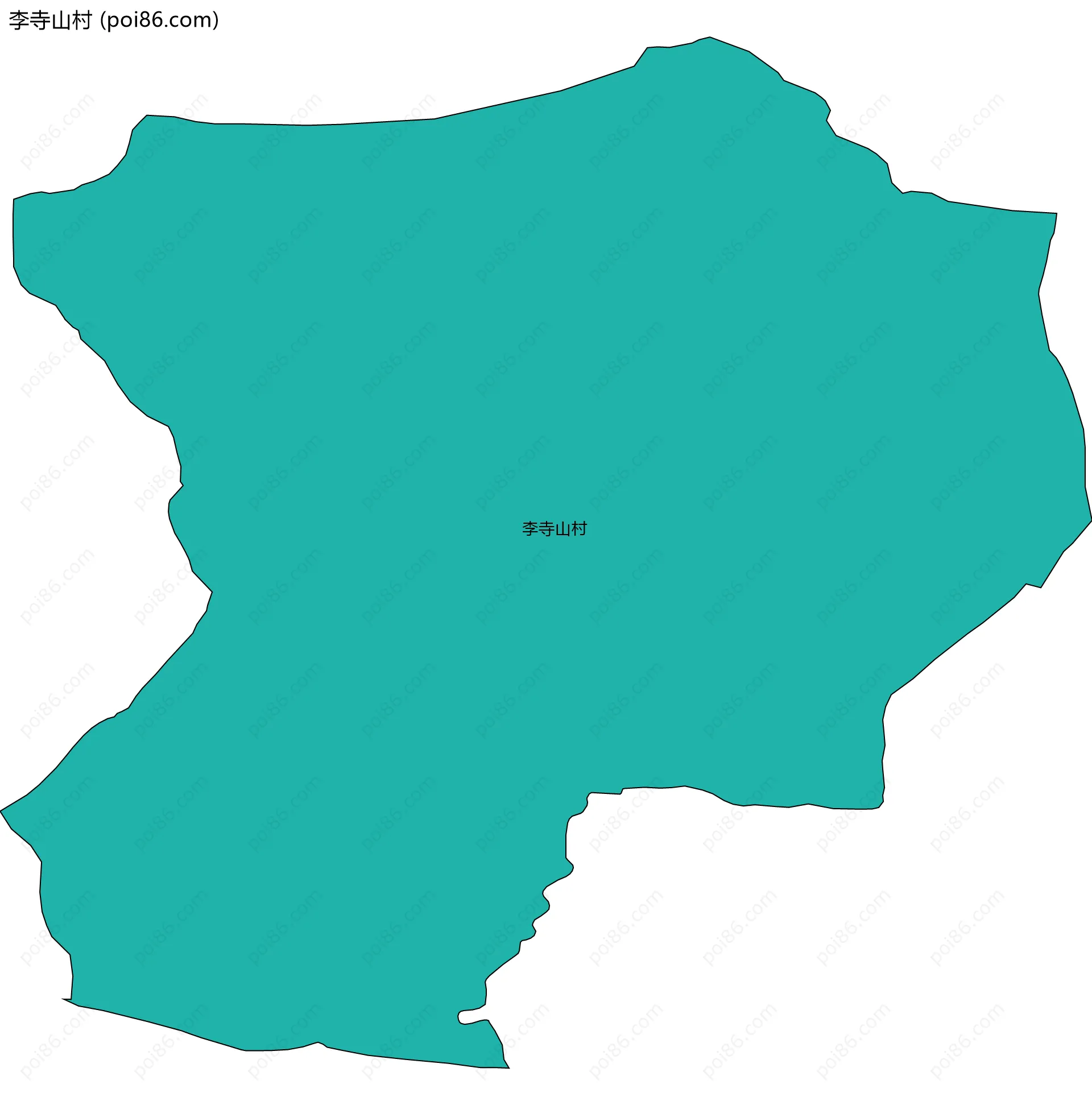 李寺山村边界地图