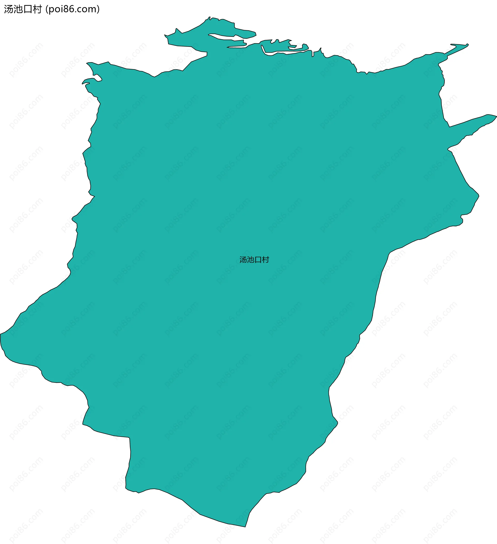 汤池口村边界地图