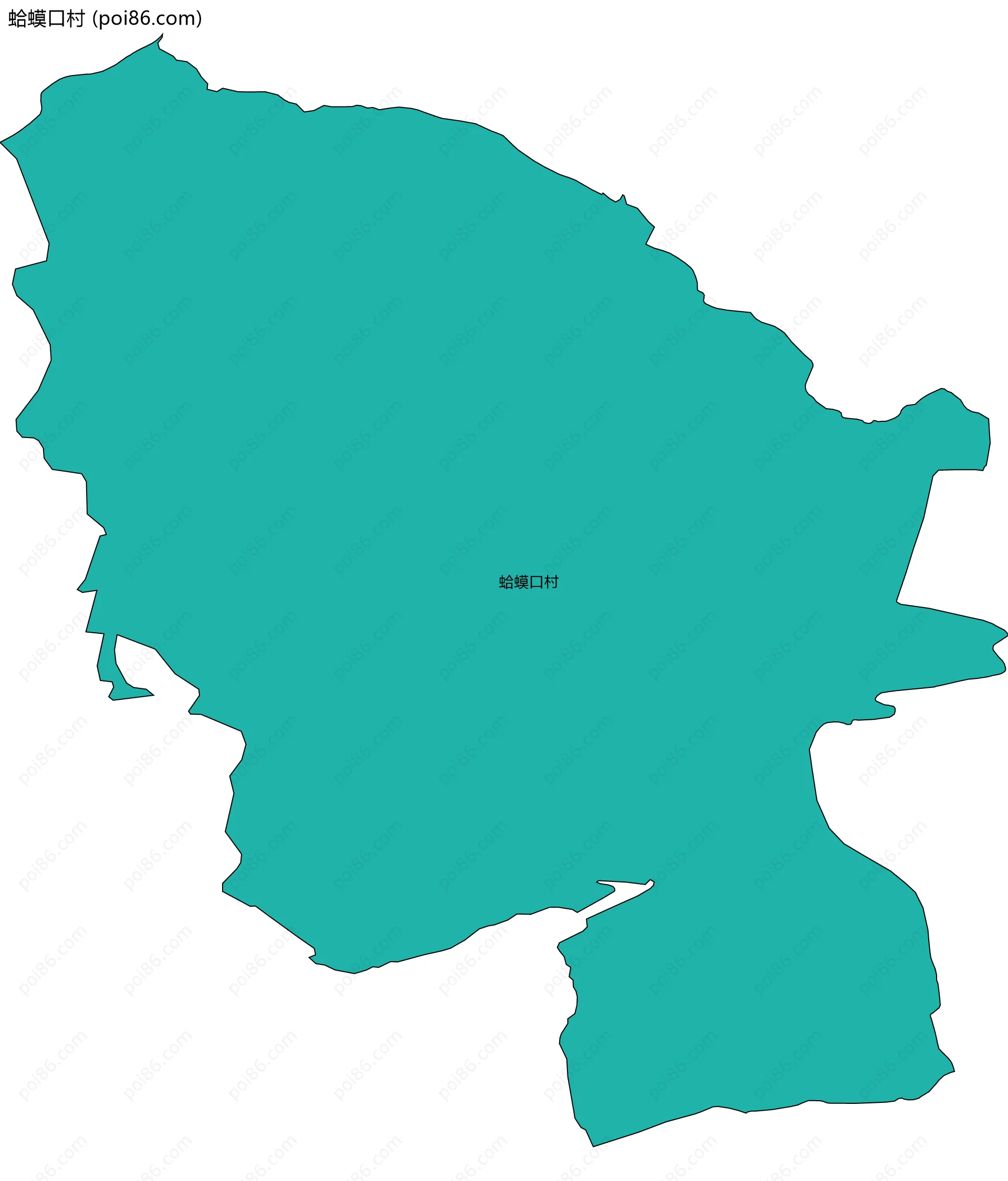 蛤蟆口村边界地图