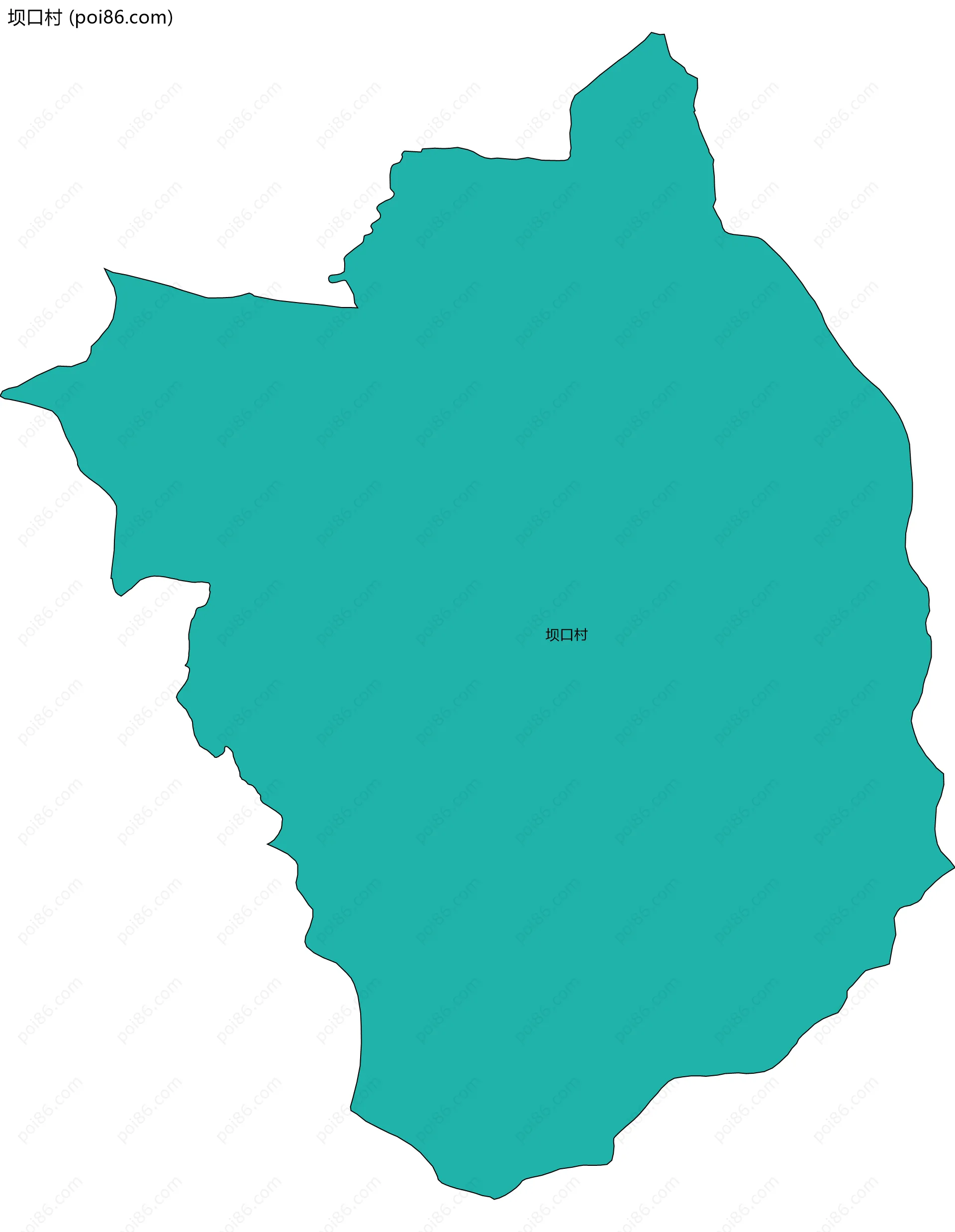 坝口村边界地图