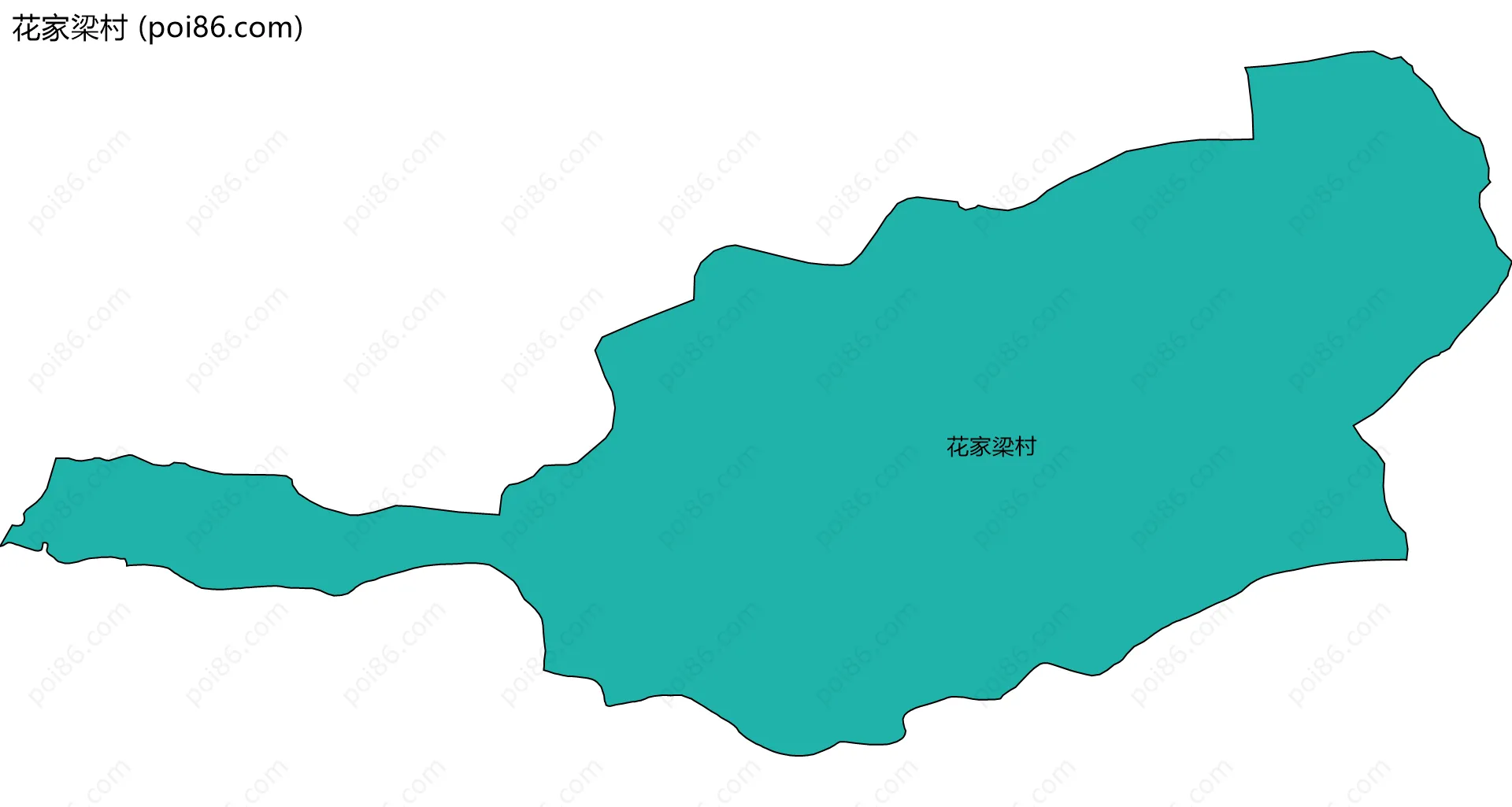 花家梁村边界地图