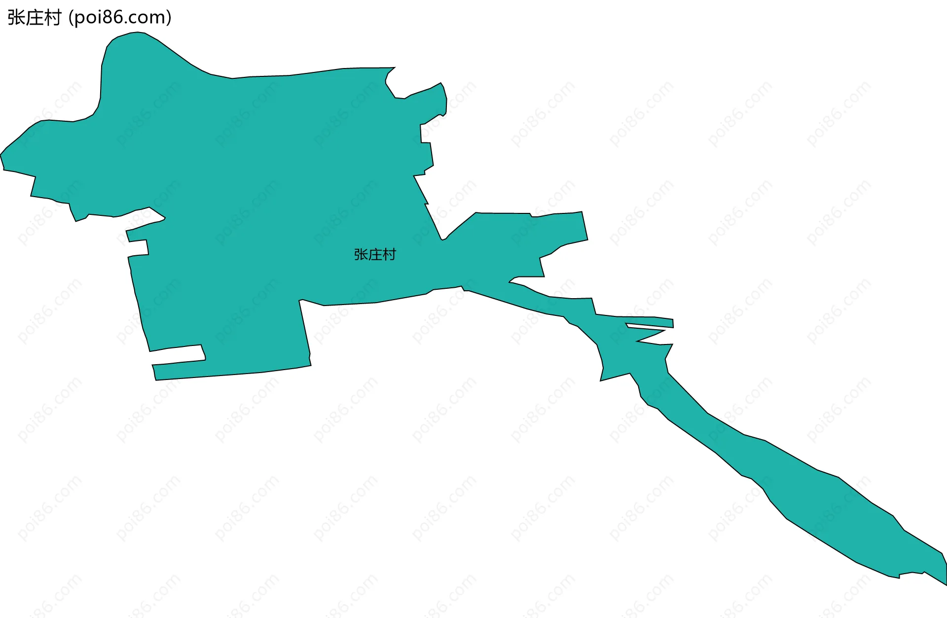 张庄村边界地图