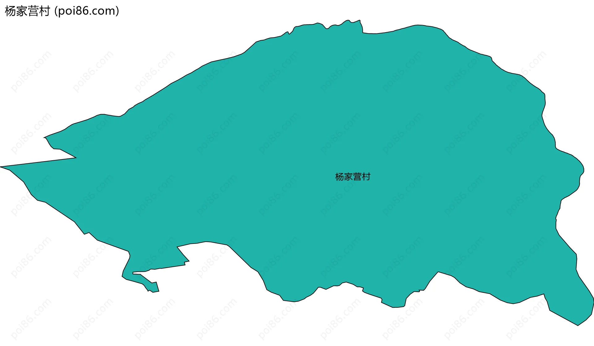 杨家营村边界地图