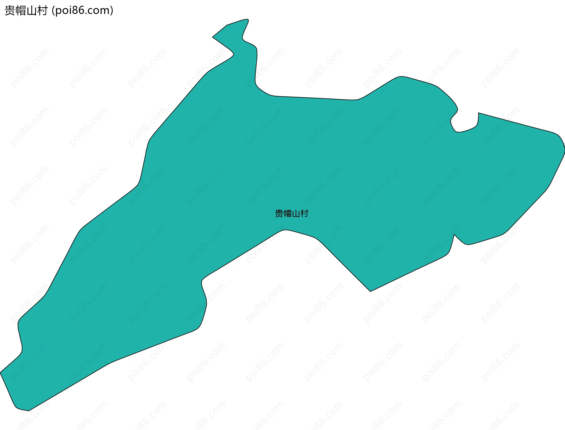 贵帽山村边界地图