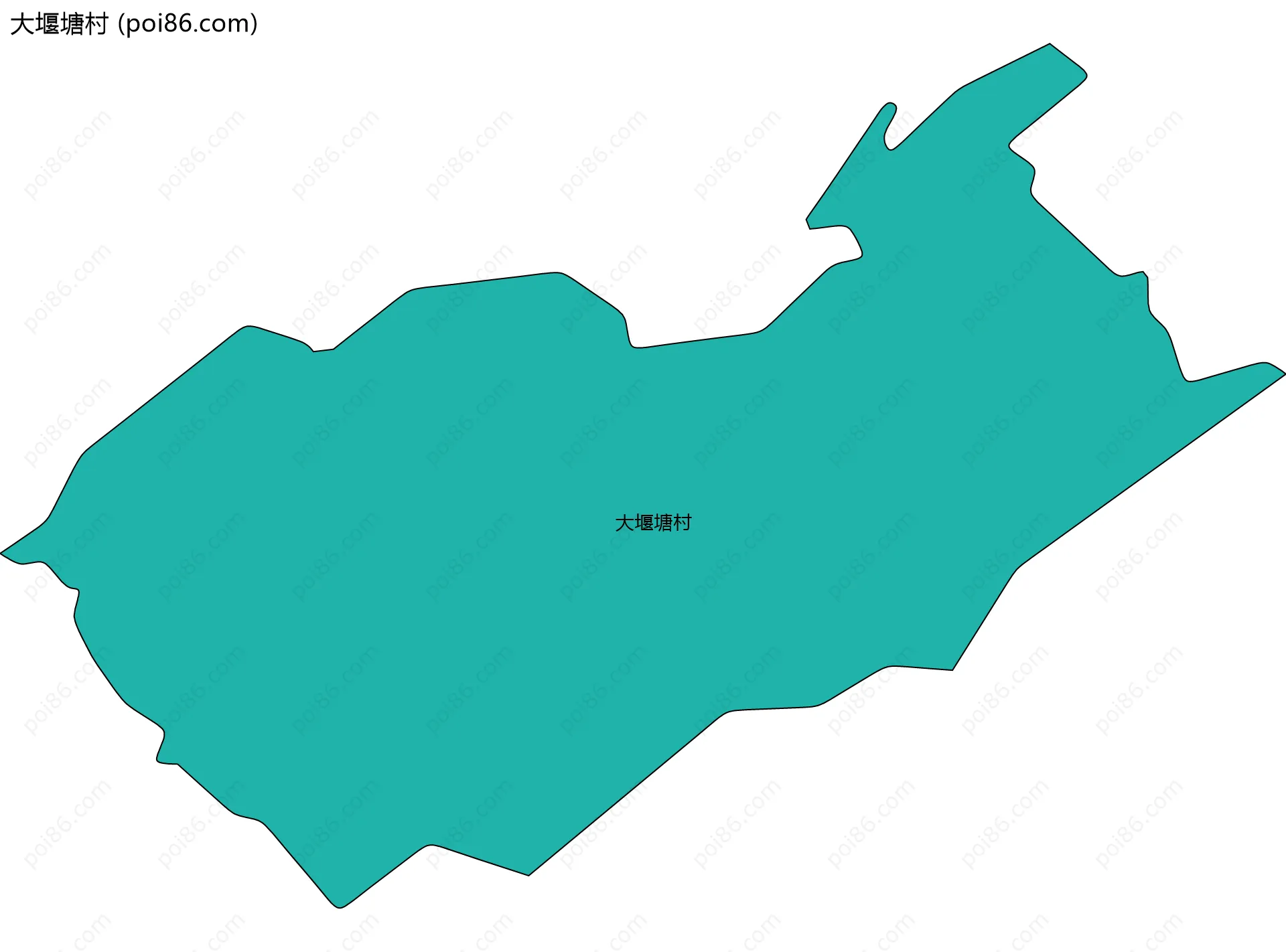 大堰塘村边界地图