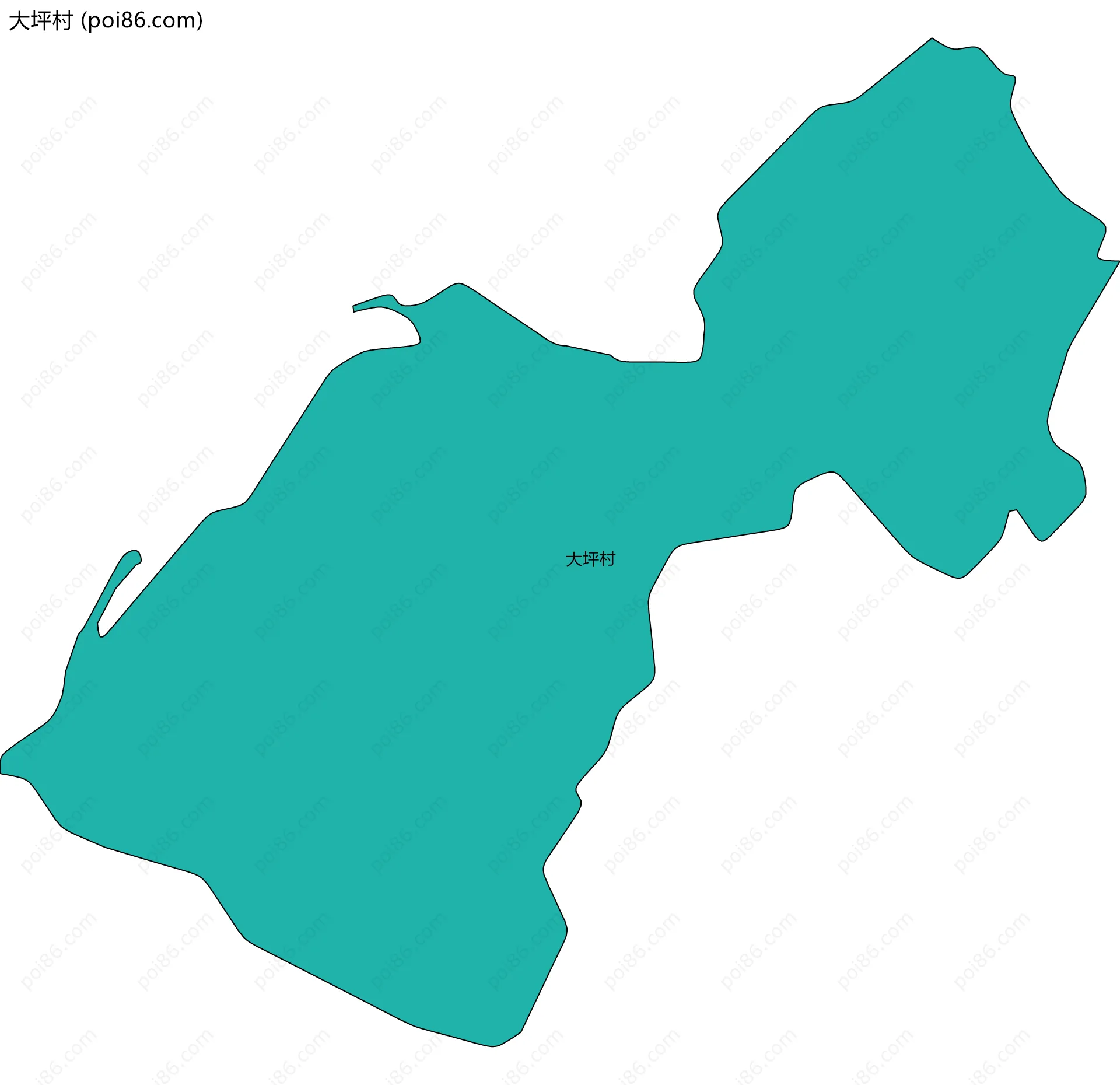 大坪村边界地图