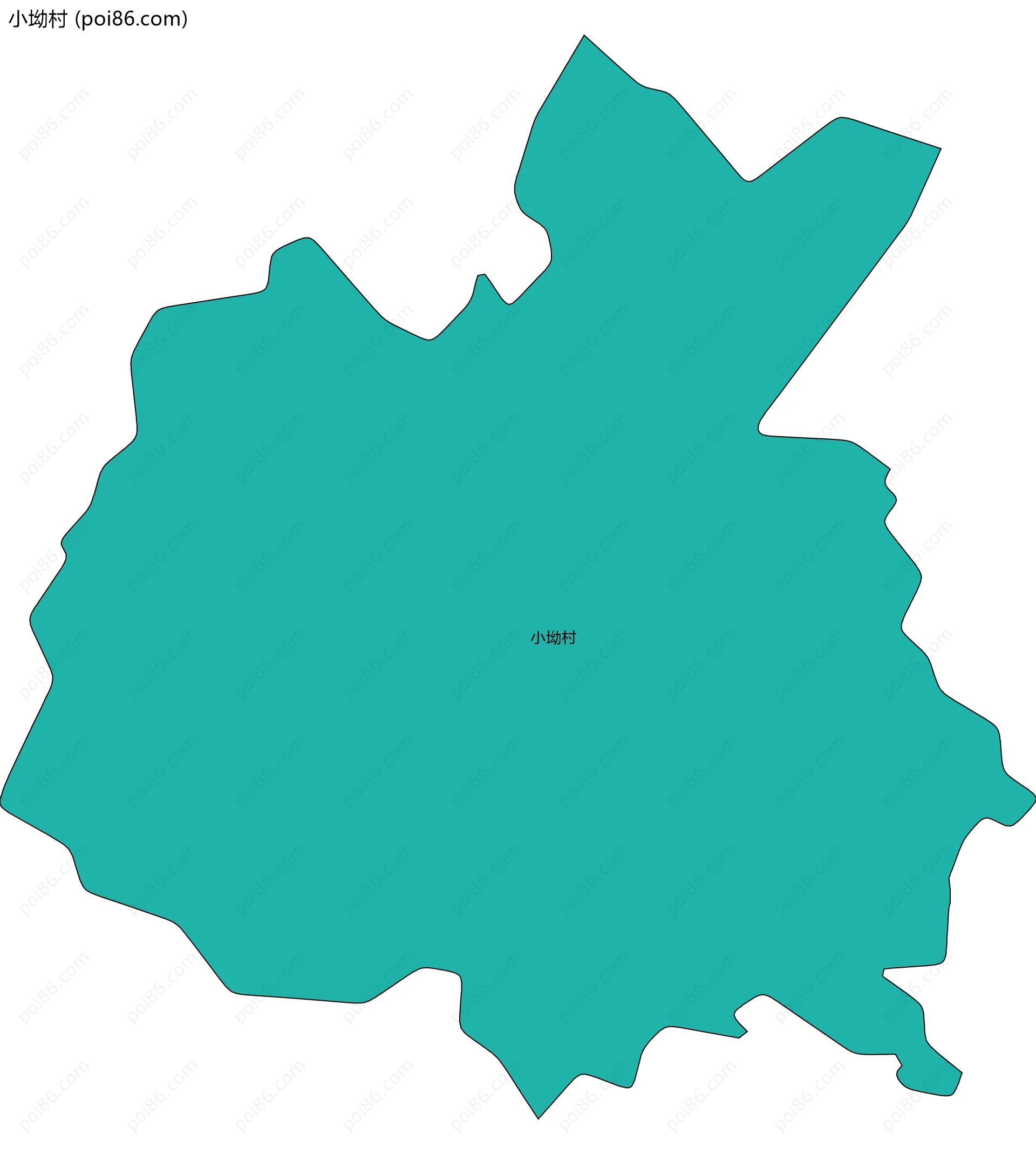 小坳村边界地图