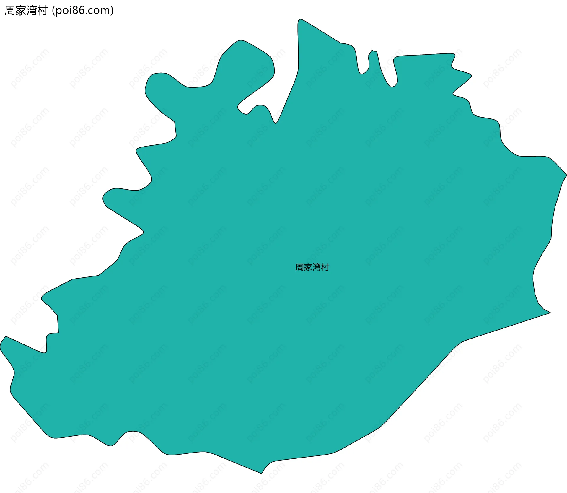 周家湾村边界地图