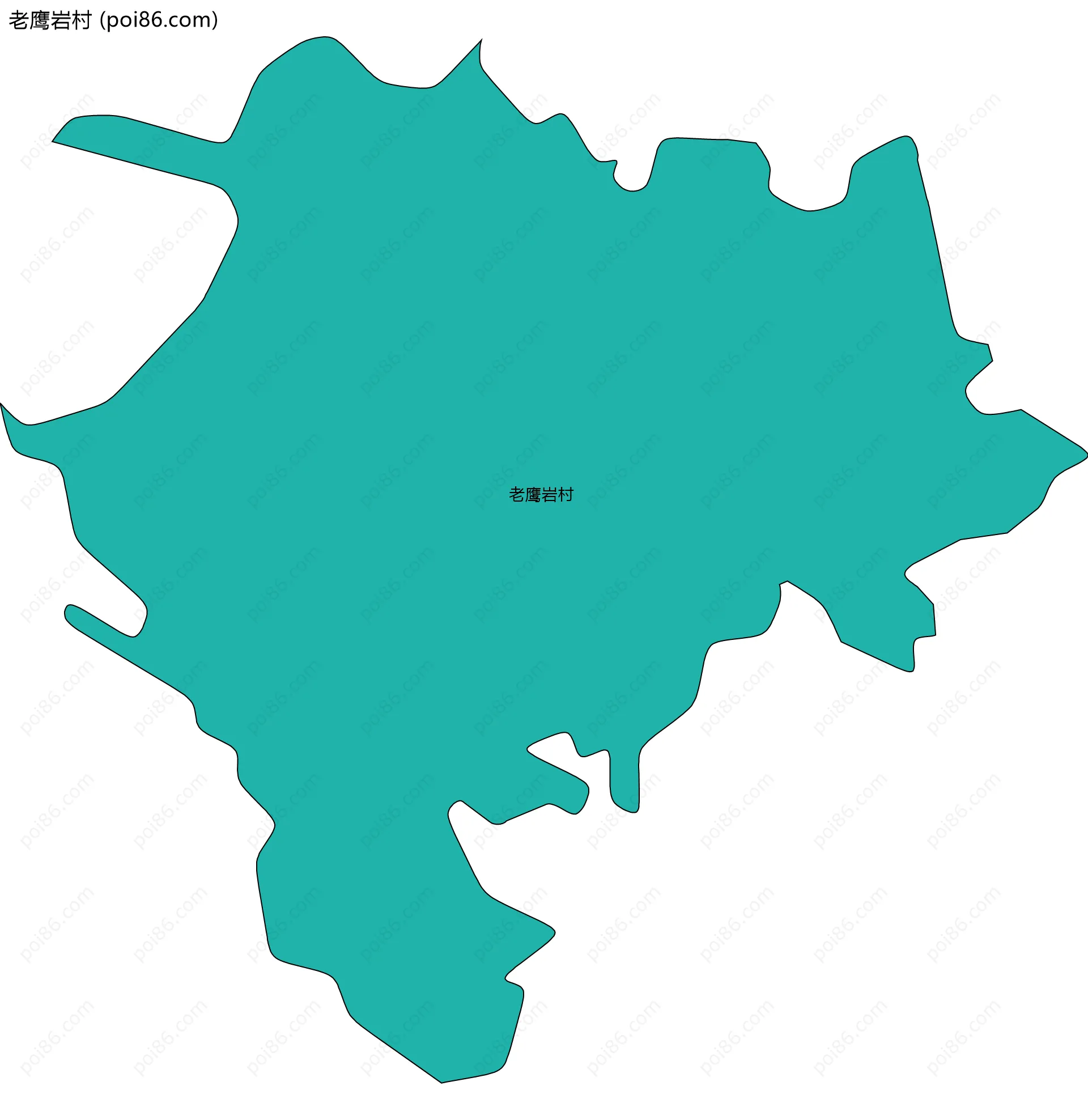 老鹰岩村边界地图