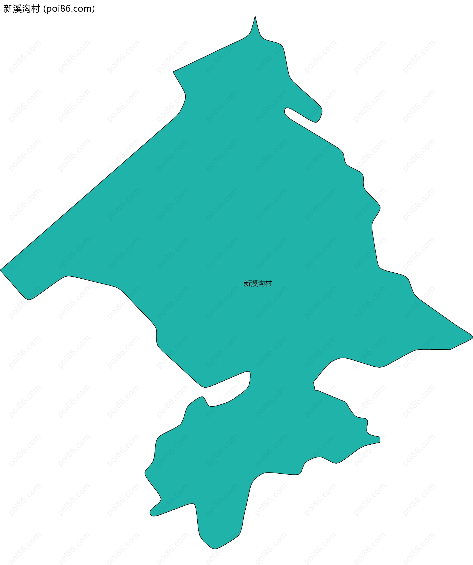 新溪沟村边界地图