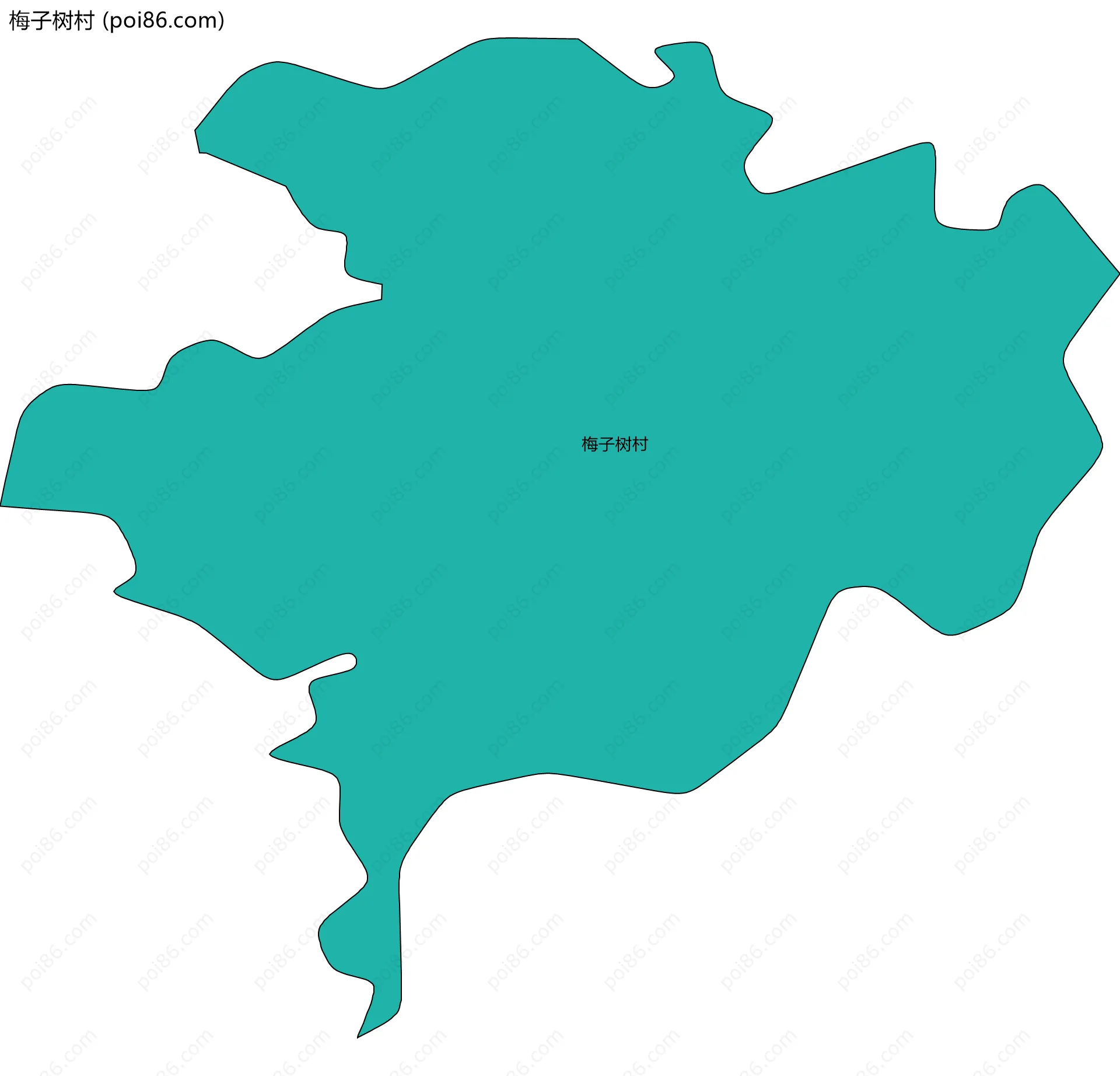 梅子树村边界地图